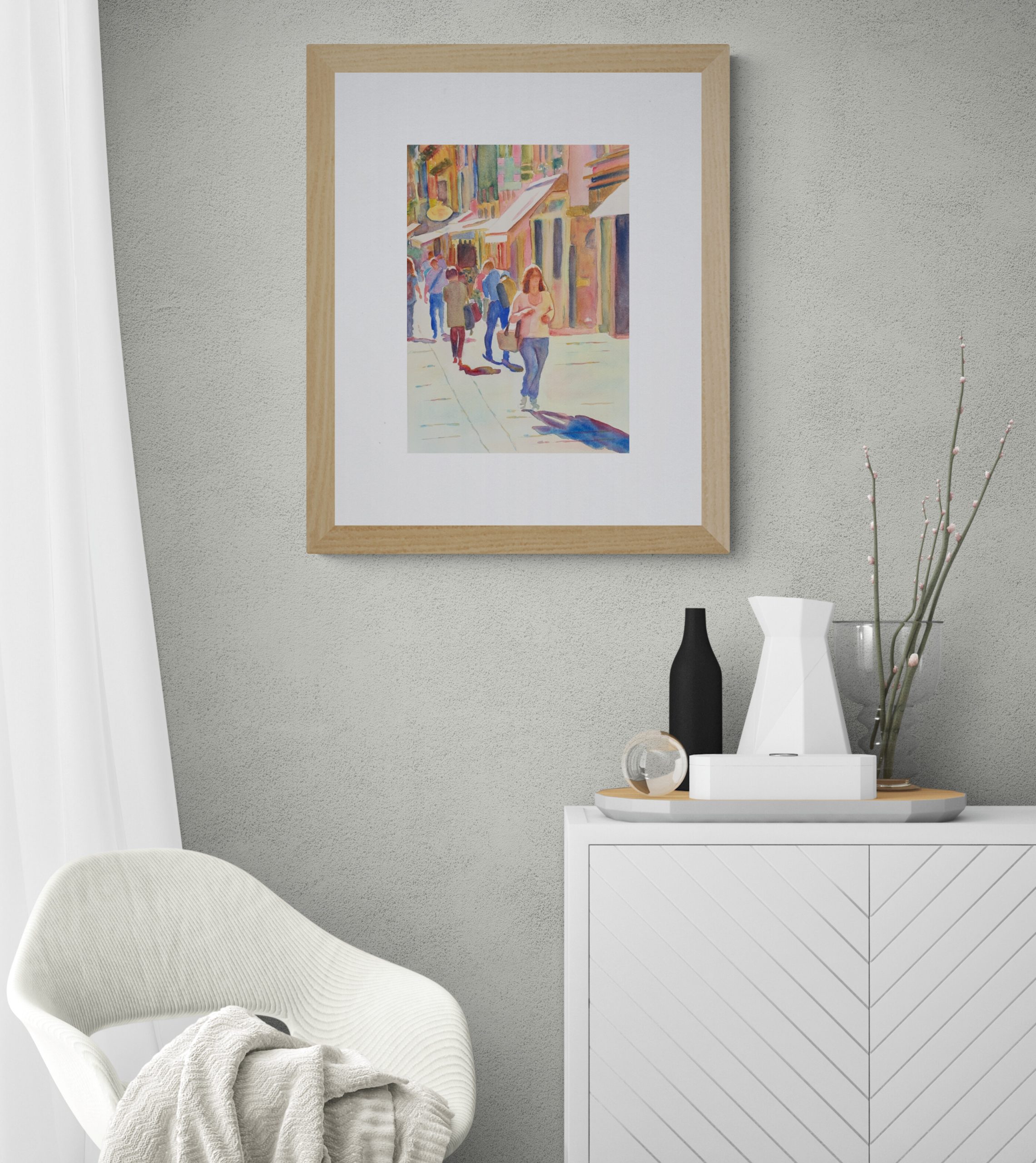 Living Room With Chair And Cabinet(2)