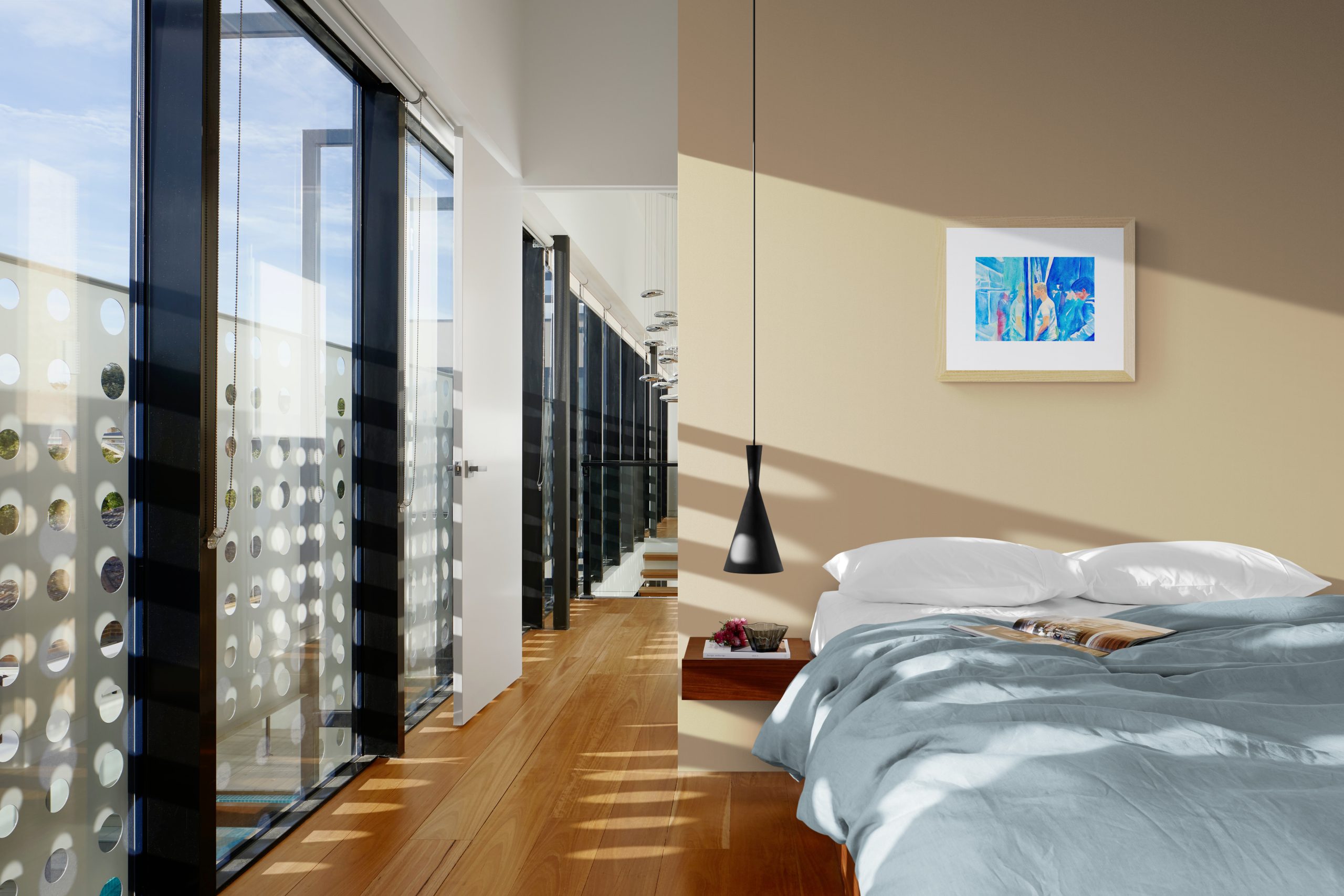 Stylish Apartment Bedroom With Large Windows(5)