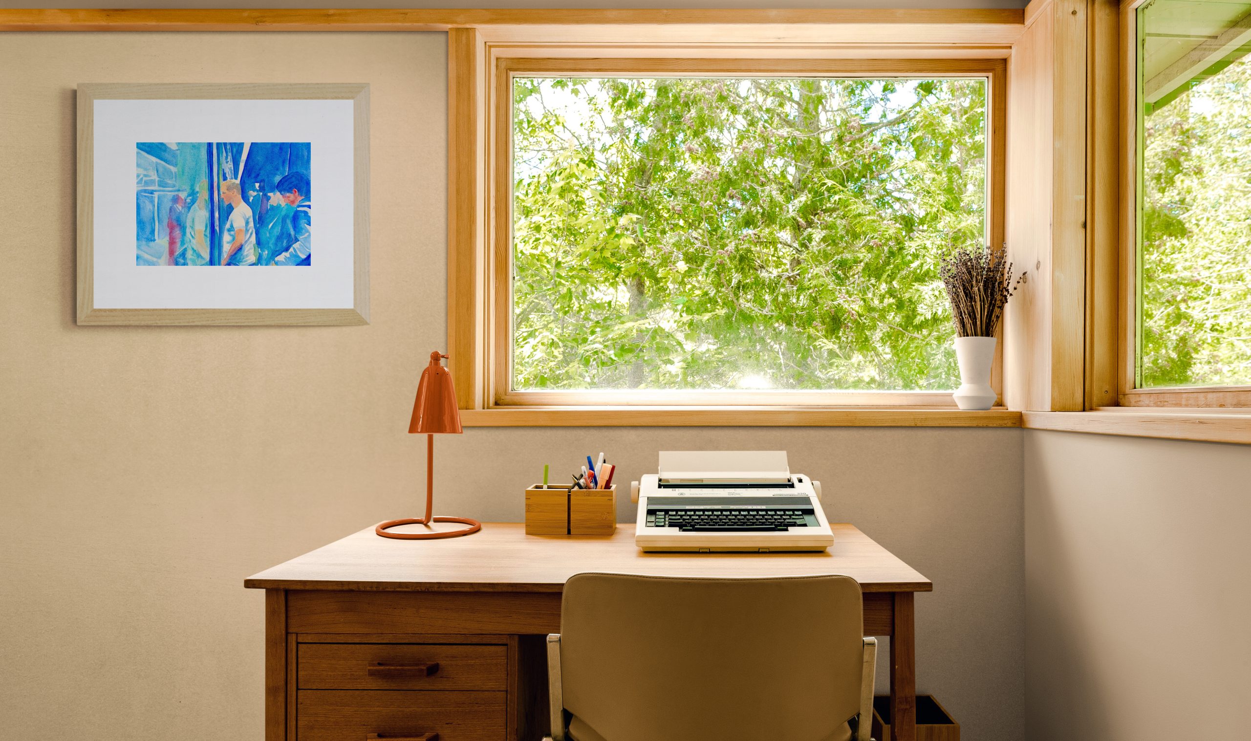 Bright Retro Style Home Office(3)