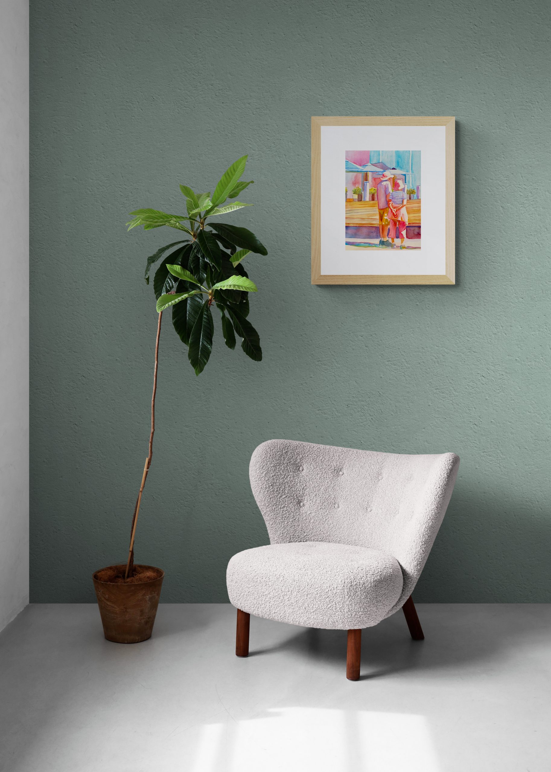 Large Tropical Plant And Comfy Chair(12)
