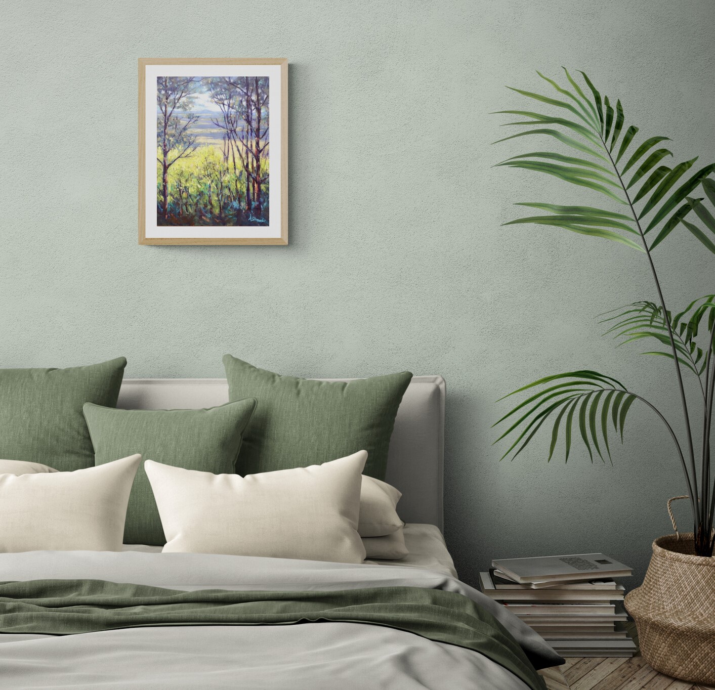 Bedroom With Large Tropical Plant (1)