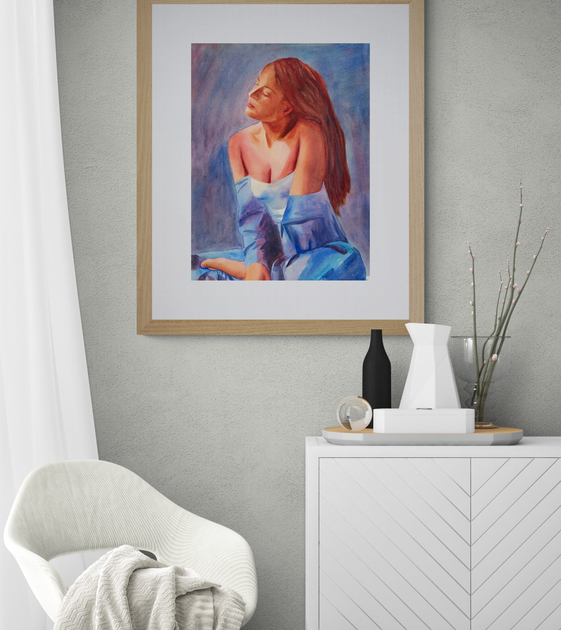 Living Room With Chair And Cabinet(4)