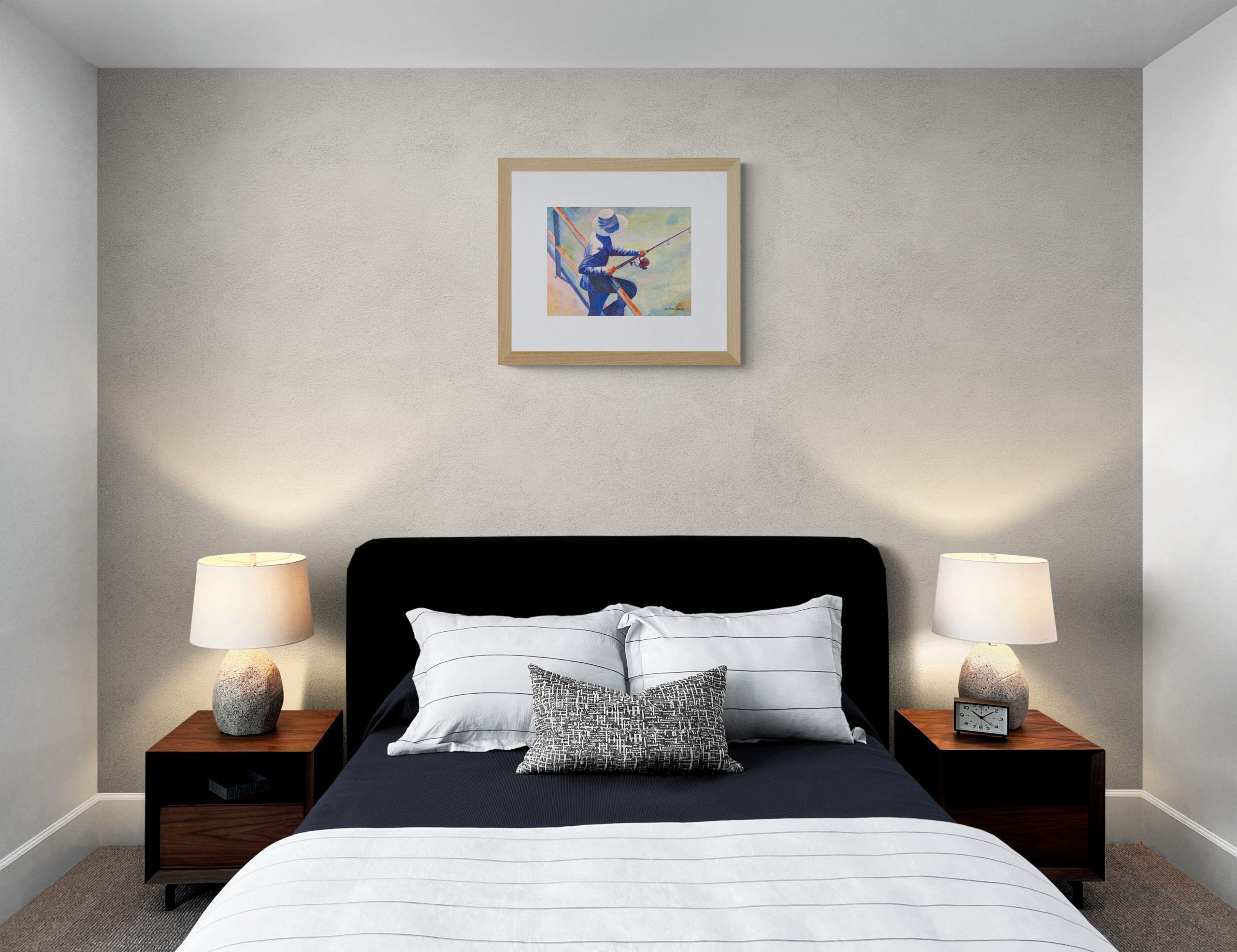 Comfy Bedroom With Side Tables And Lamps(6)