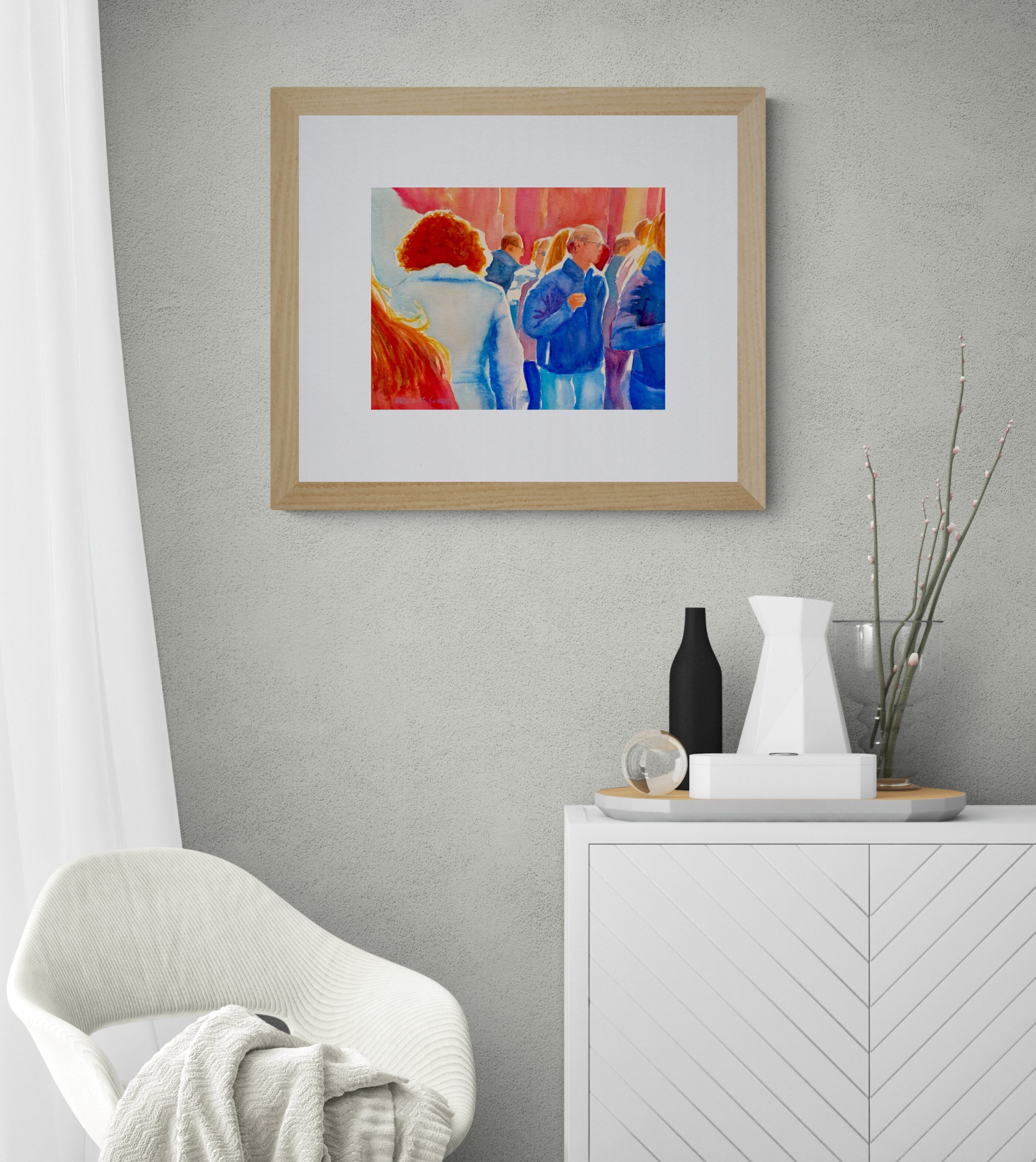 Living Room With Chair And Cabinet(5)