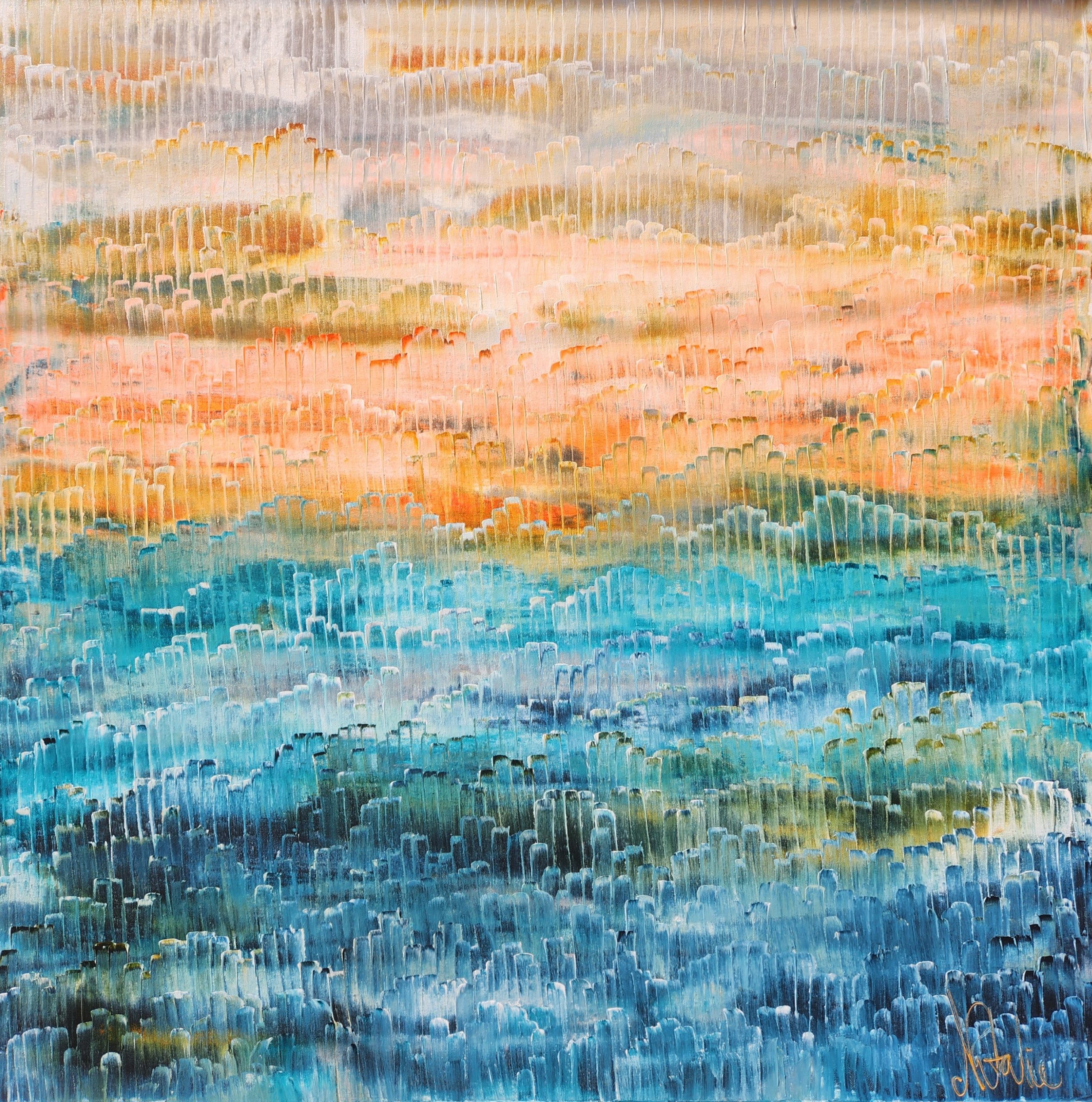 Natalie Uhrik Sail Away Acrylic,canvas 101x101cm