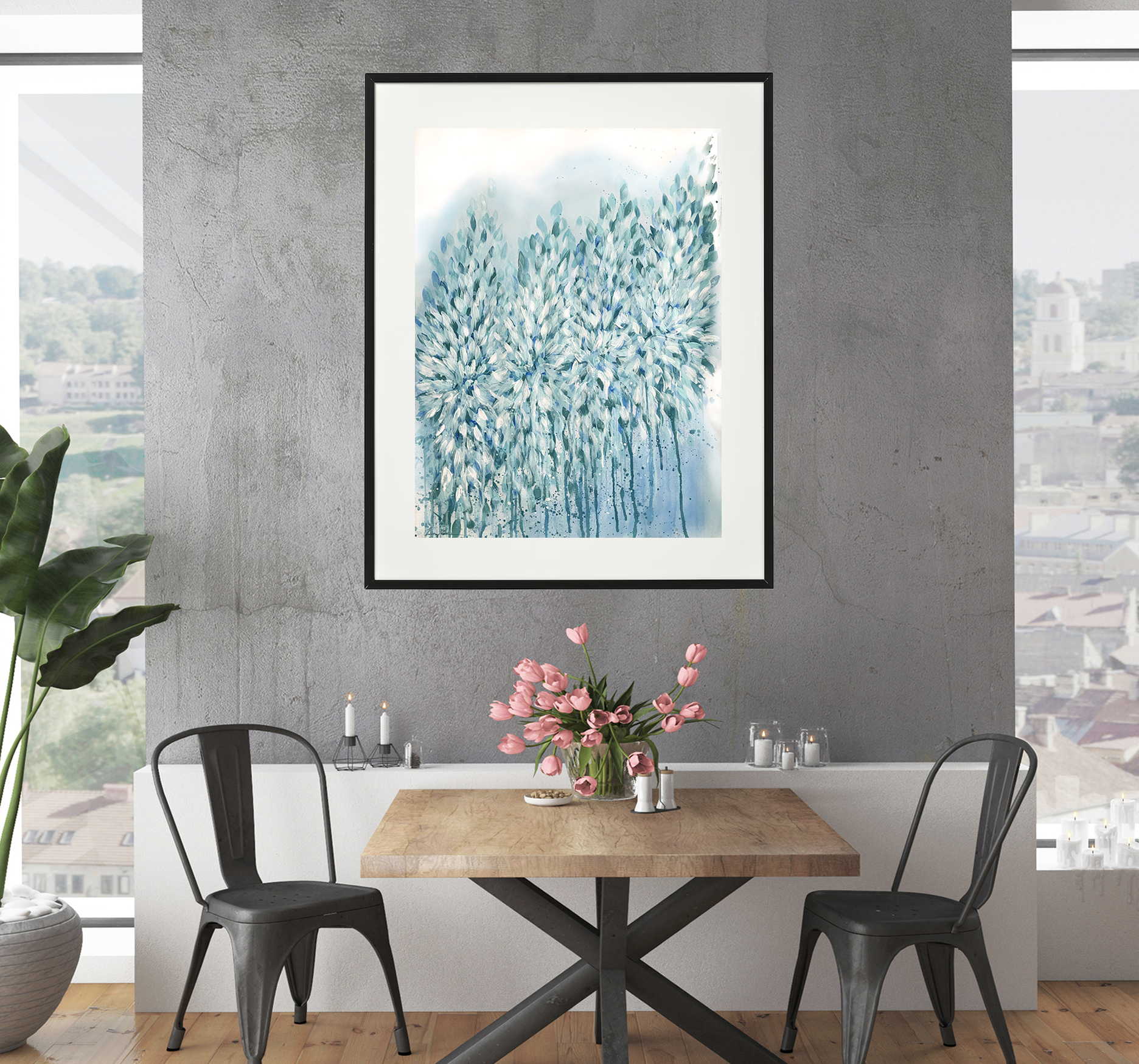 Artist Leni Kae Interior Design2 Your Glow By The Water 56x76cm Jan2021