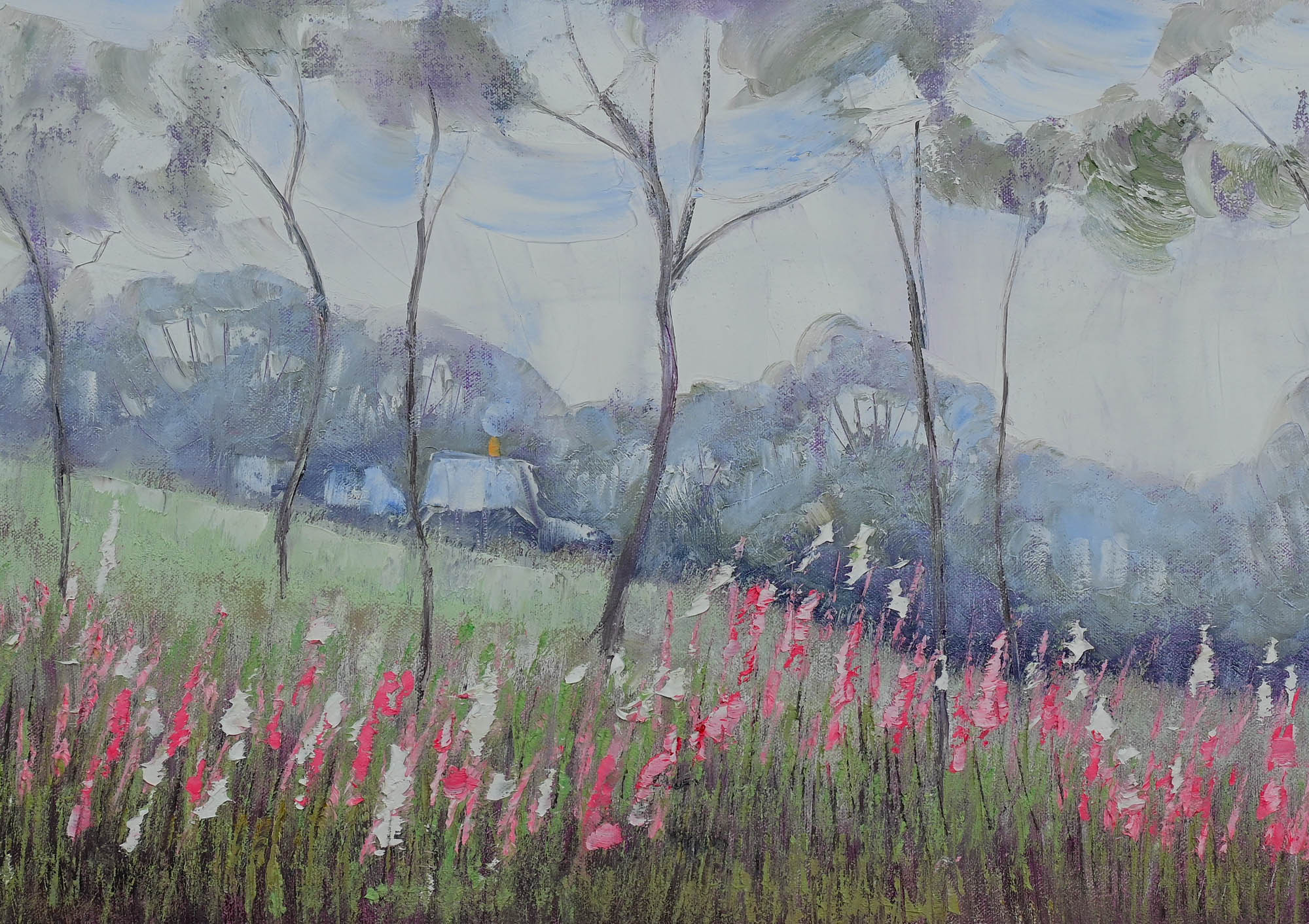 Flowers Among The Gum Trees Detail