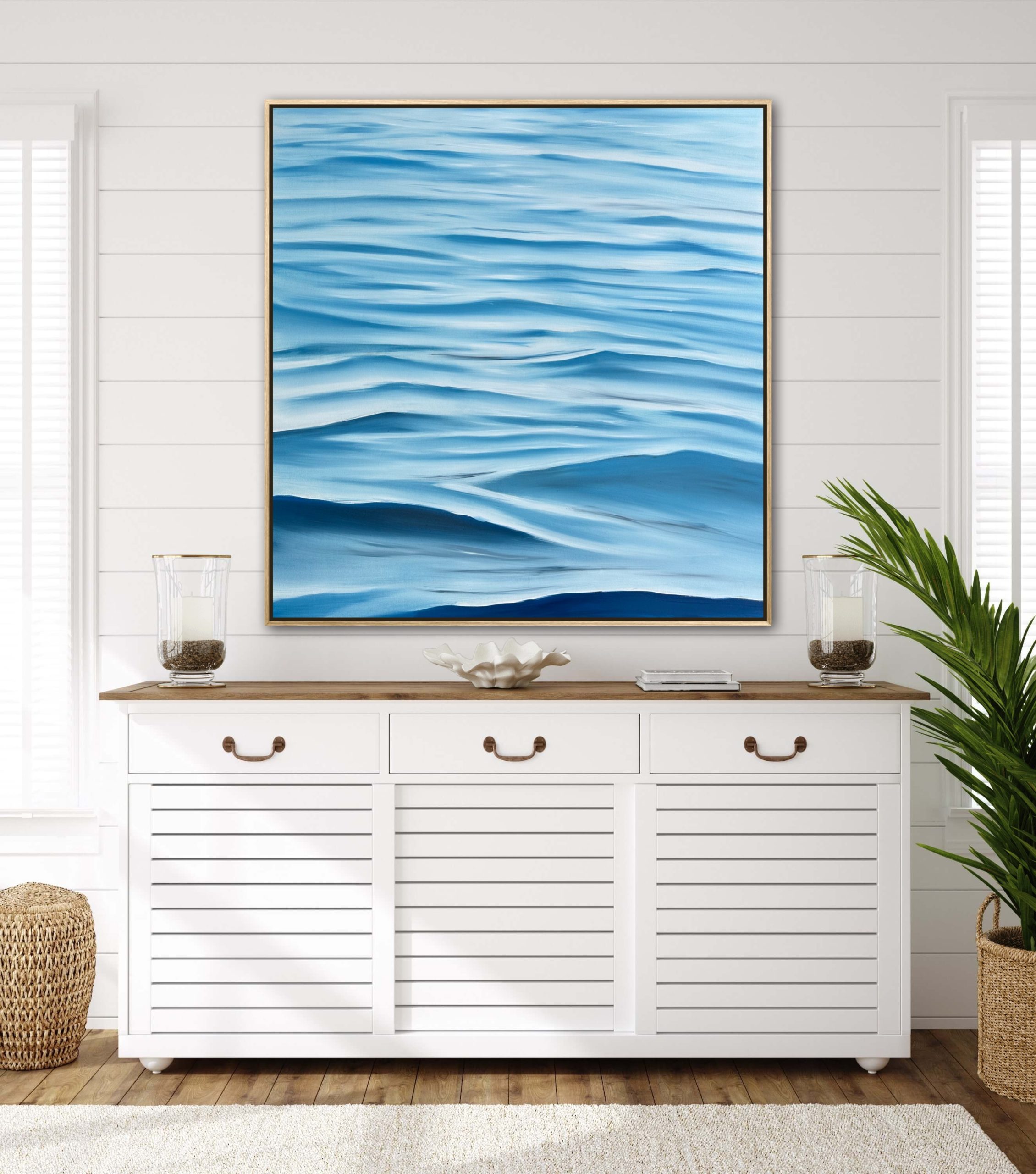 Alanah Jarvis Ocean Art Above Sideboard Painting