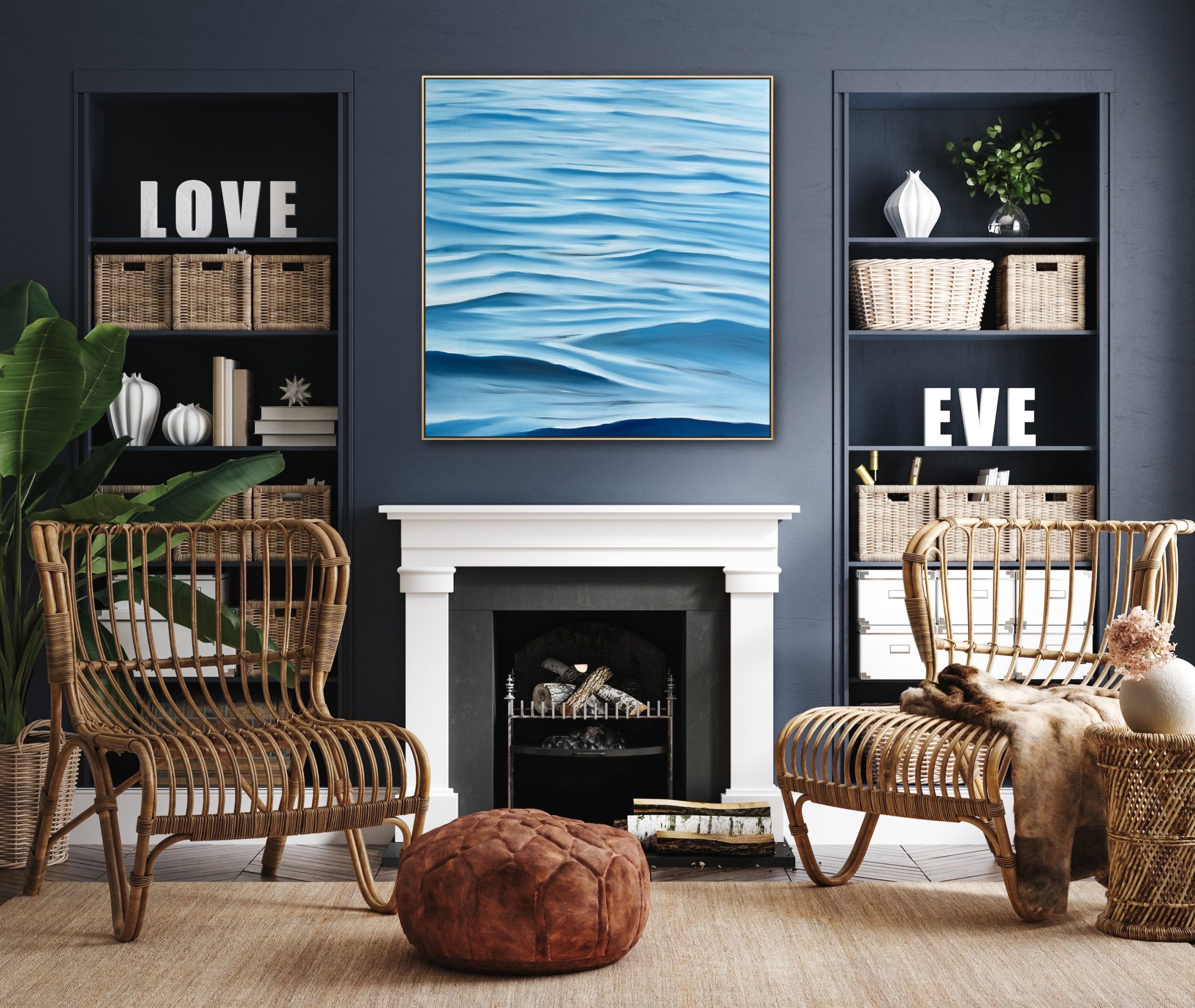 Alanah Jarvis Ocean Art Dark Wall Lounge