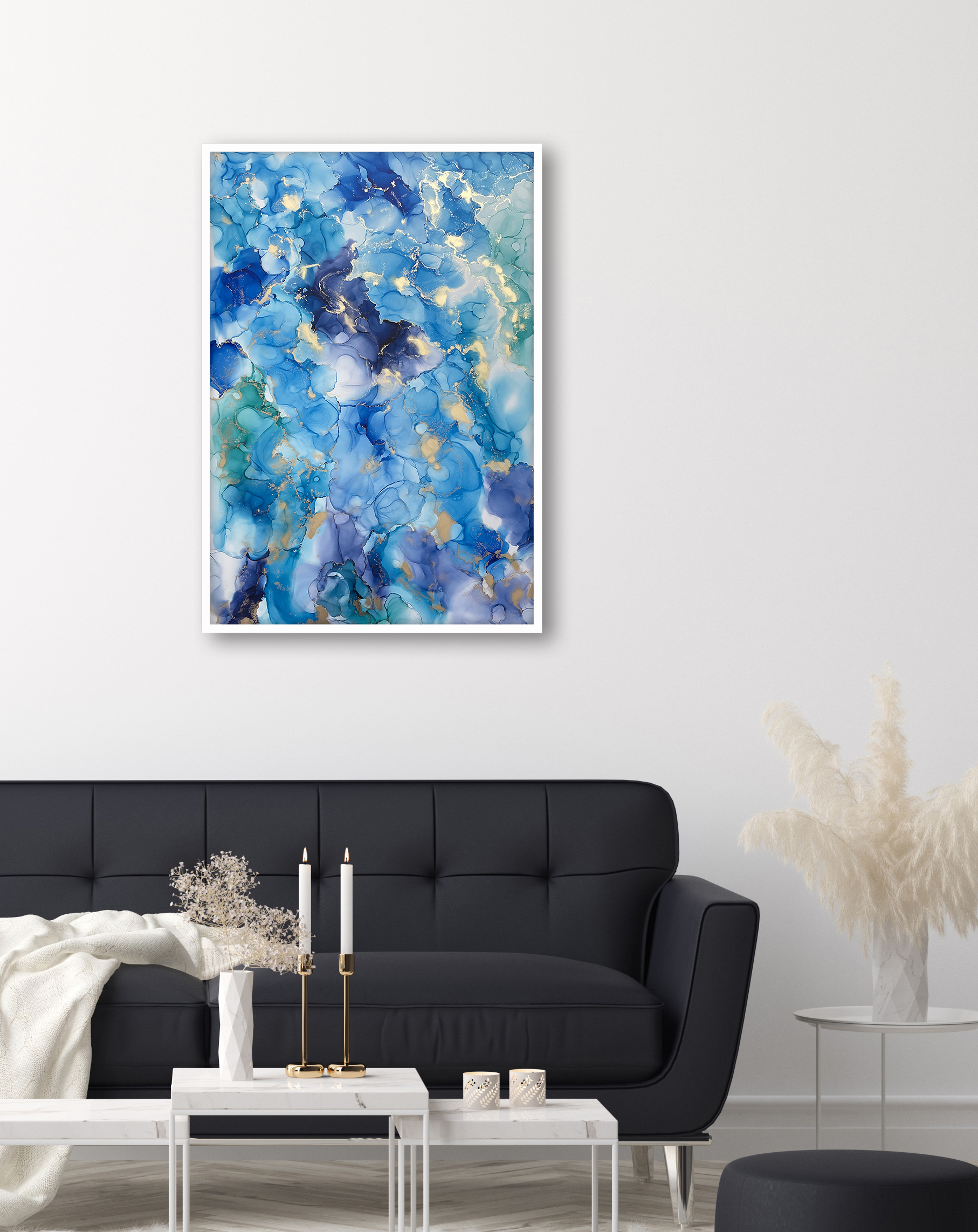 Minimalist Modern Living Room Interior Background, 3d Render