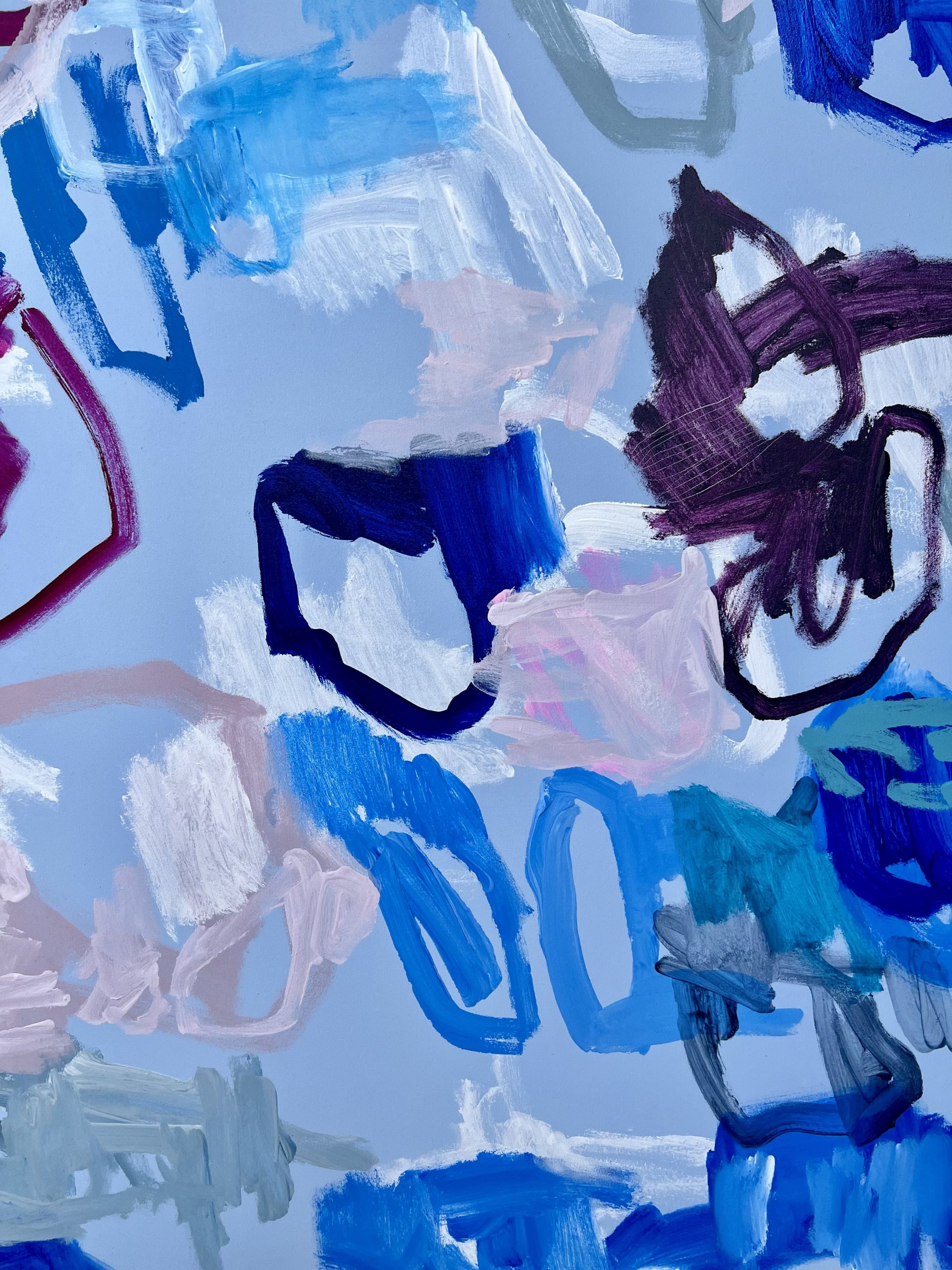 Stormy Seas Bring Me To You Rebecca Koerting Blue Modern Abstract Detail 2