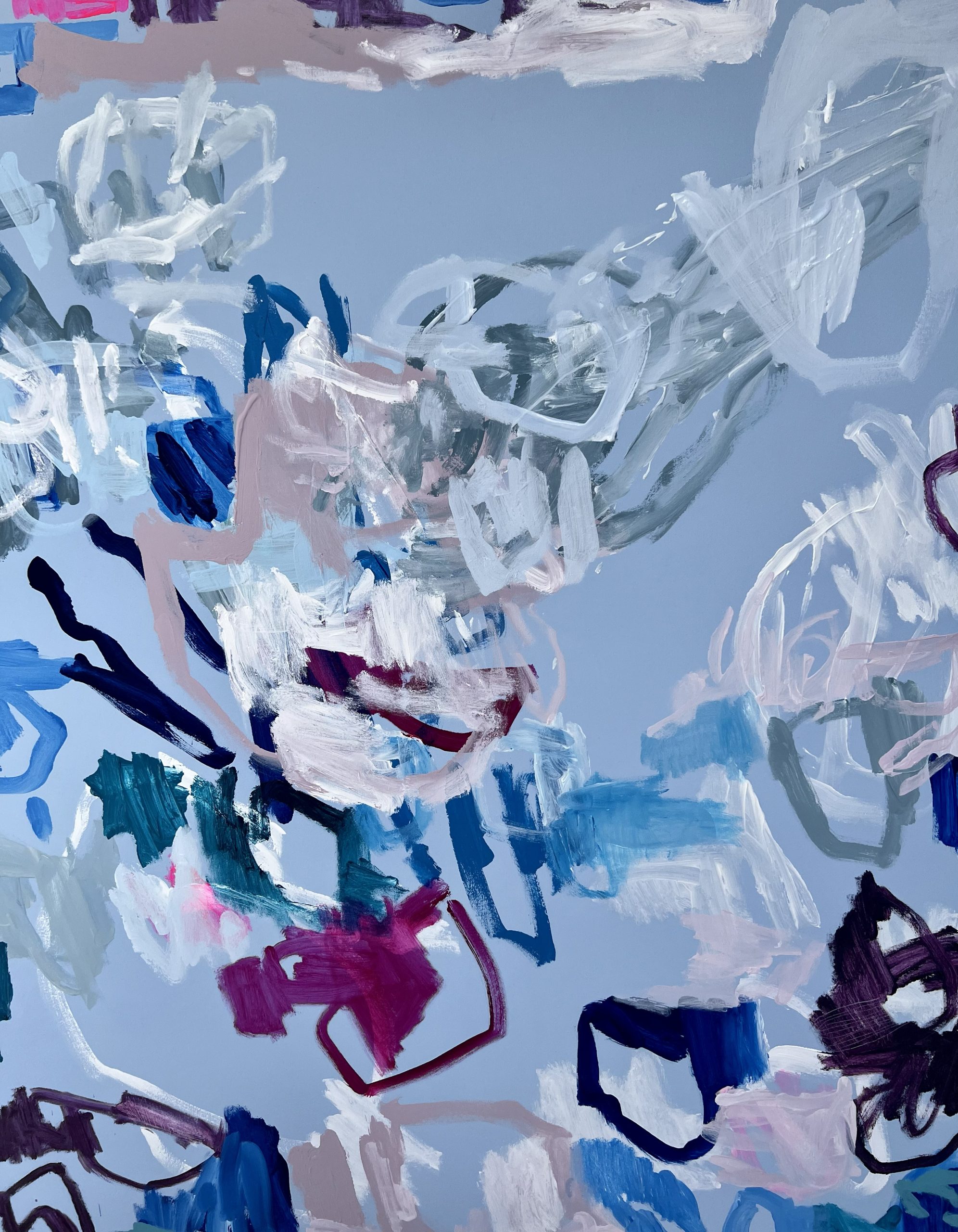 Stormy Seas Bring Me To You Rebecca Koerting Blue Modern Abstract Detail