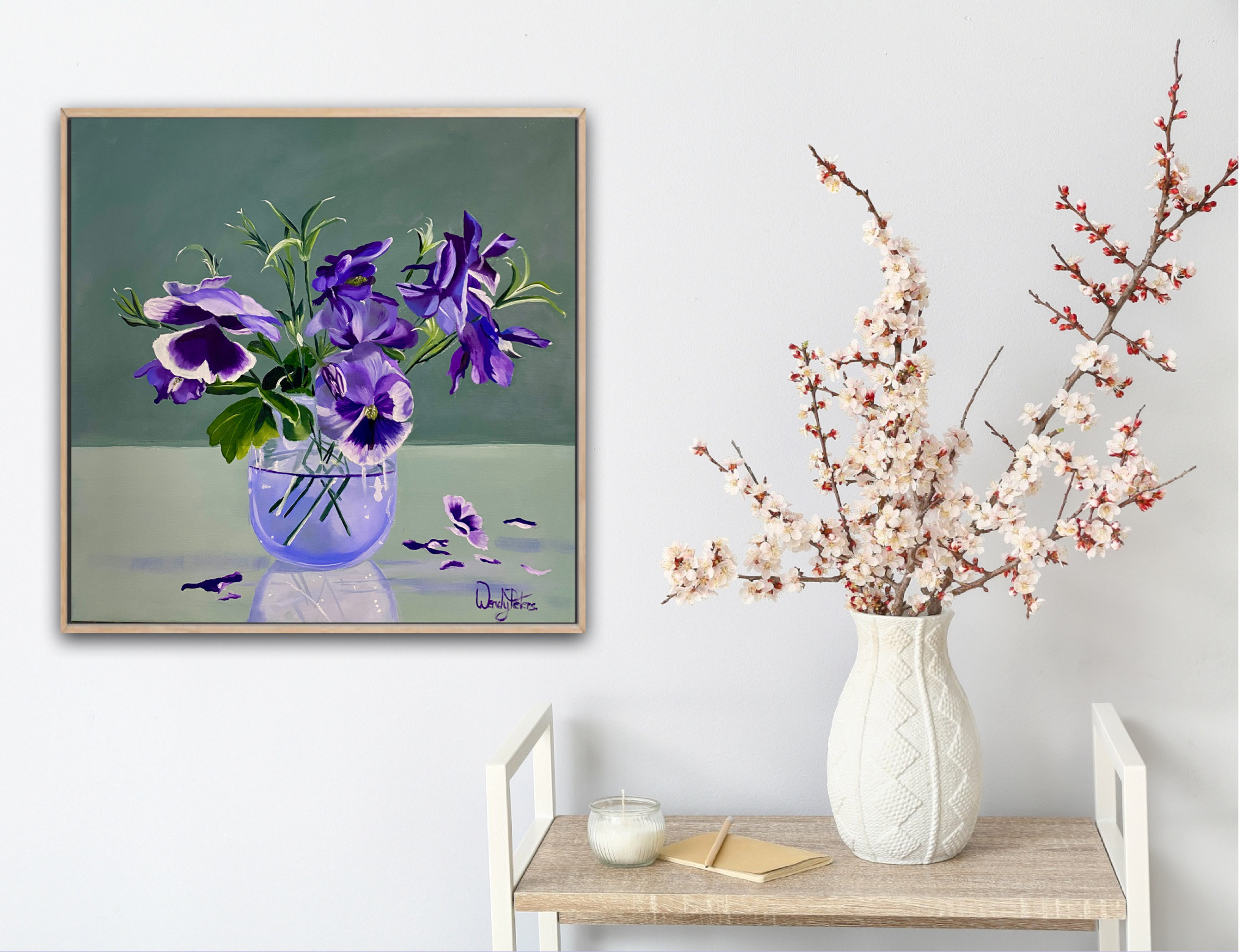 Violettes En Verre Insitu2 Wendy Peters