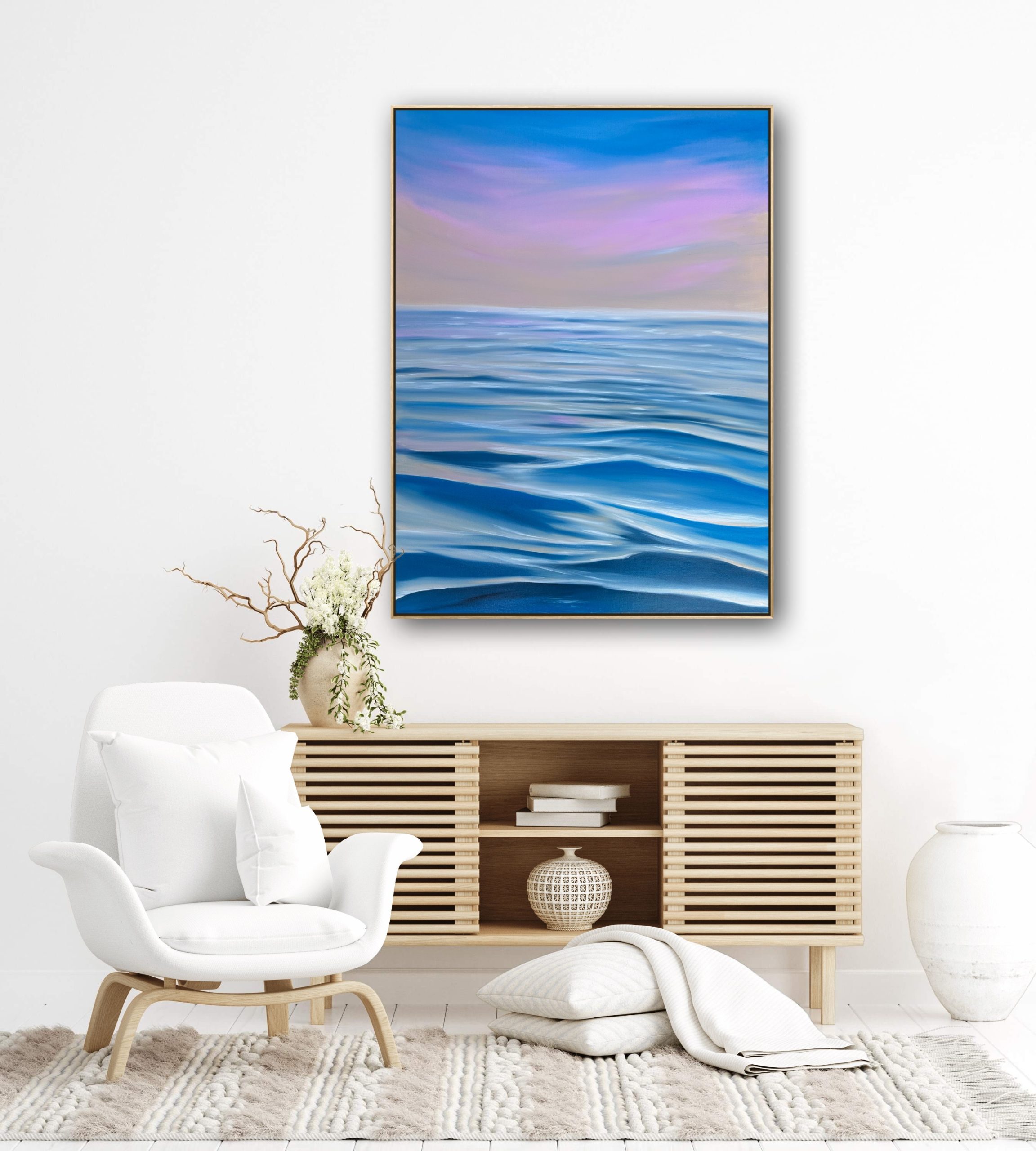 Alanah Jarvis Ocean Art White And Timber Interior