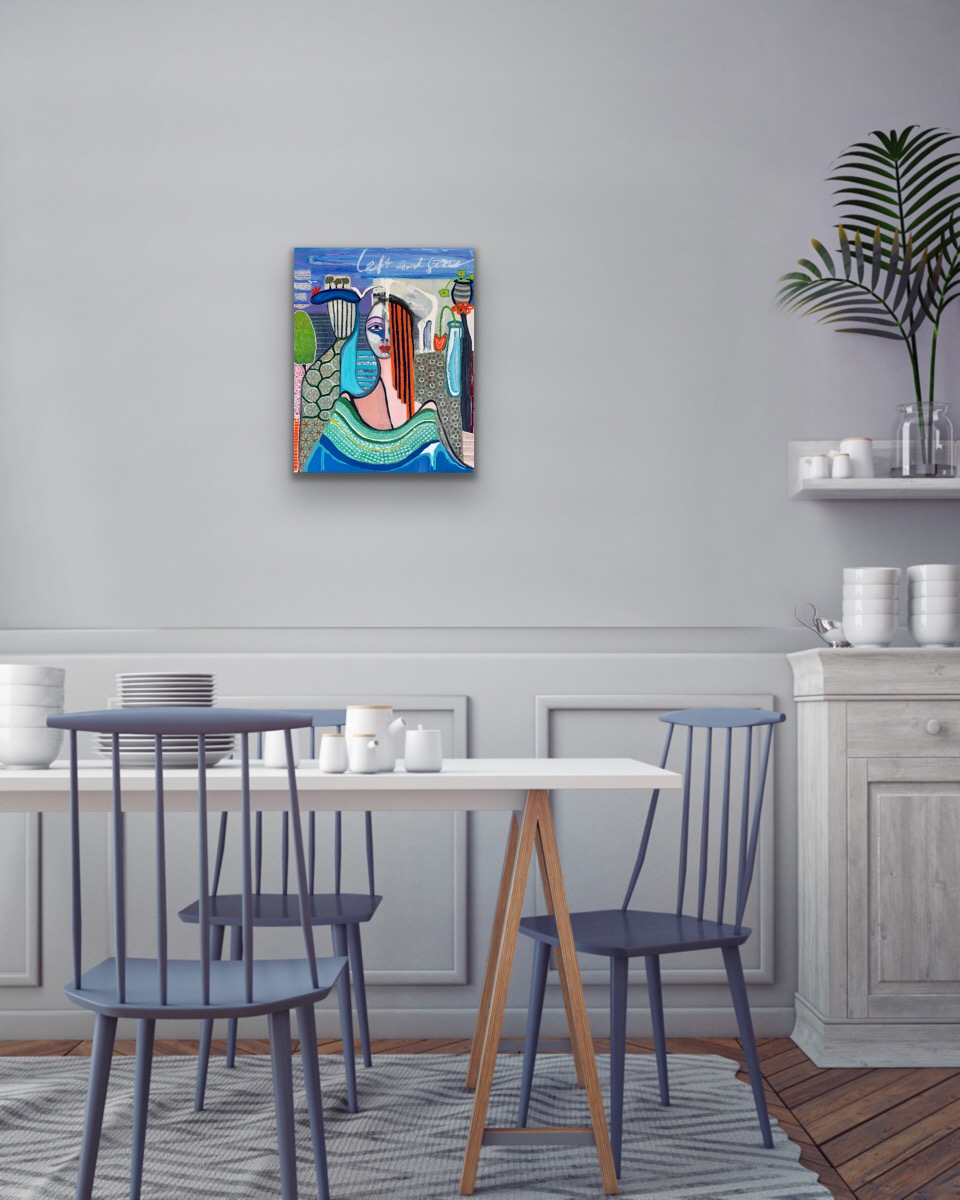 Left And Gone Got To Move On Insitu Light Grey Wall