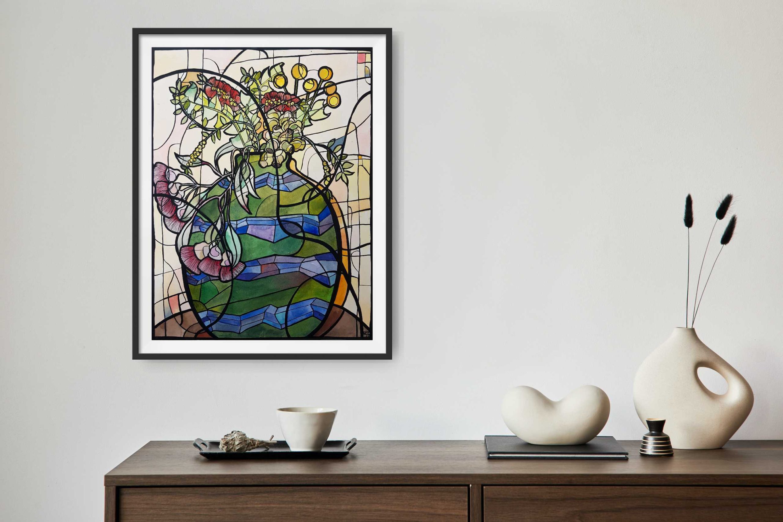 Abstract Vase By Nicola Cowie Room Mockup