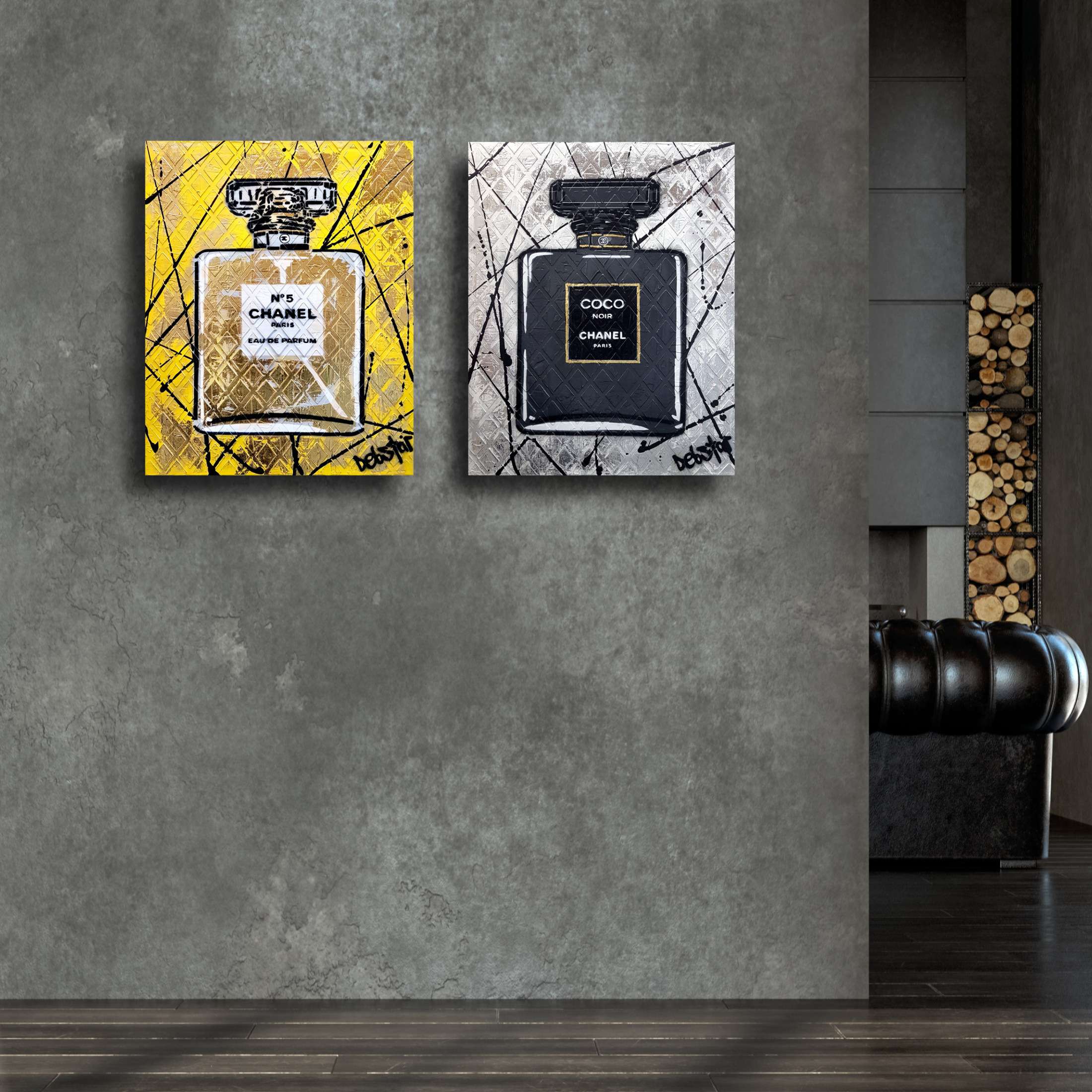 Living Room Interior In Loft, Industrial Style