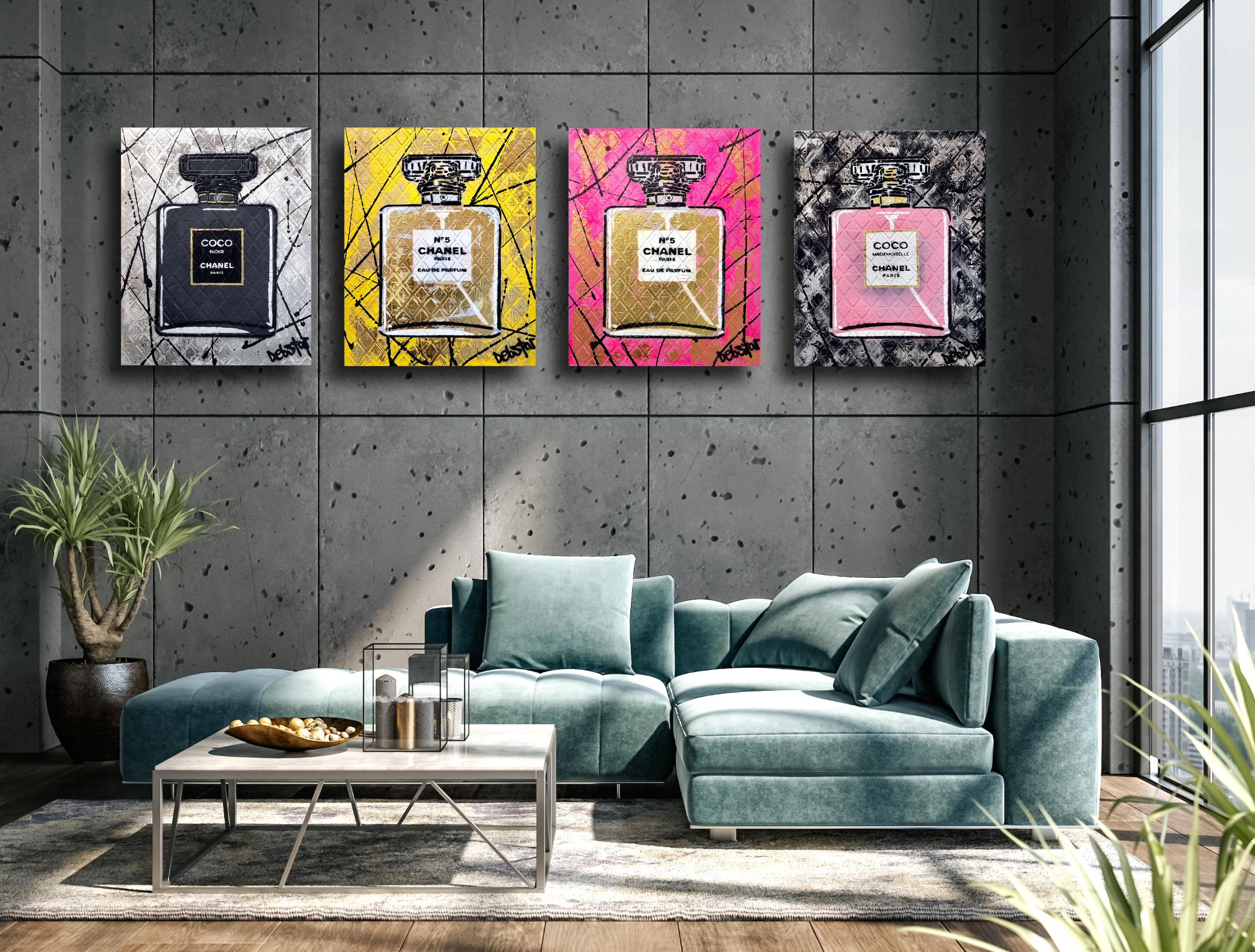 Slate Wall And Couch