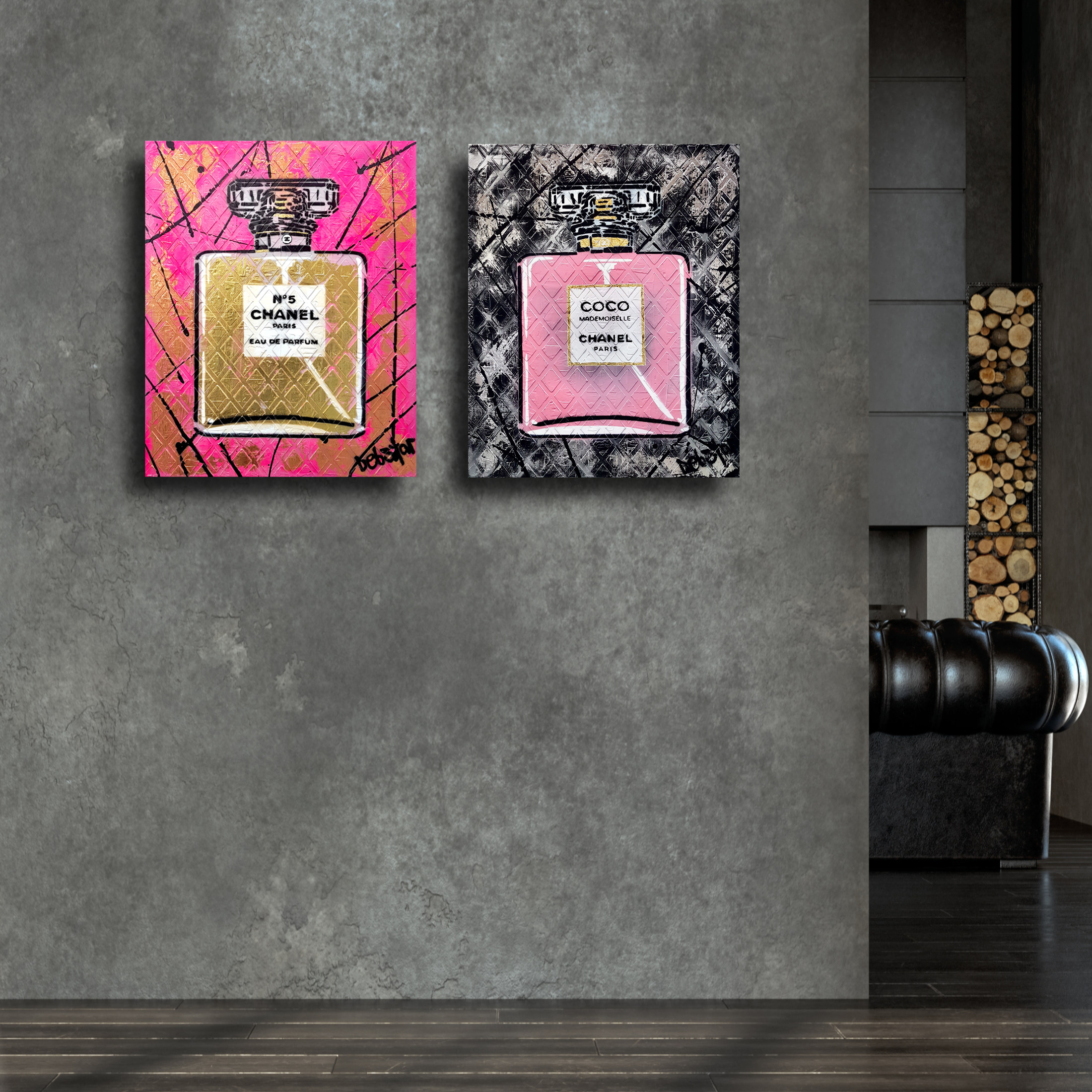 Living Room Interior In Loft, Industrial Style