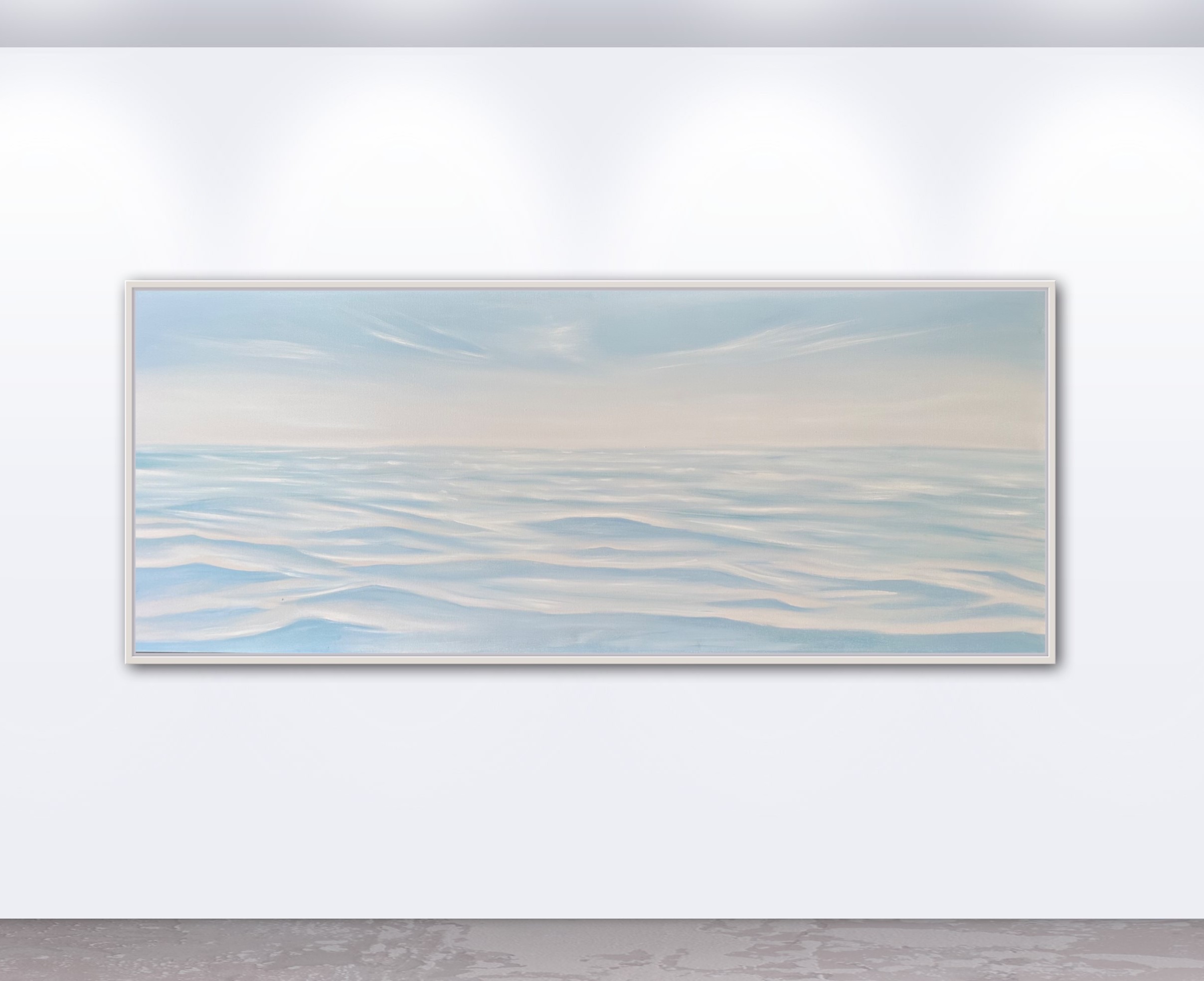 Hows The Serenity Alanah Jarvis Ocean Art White Wall Under Lights