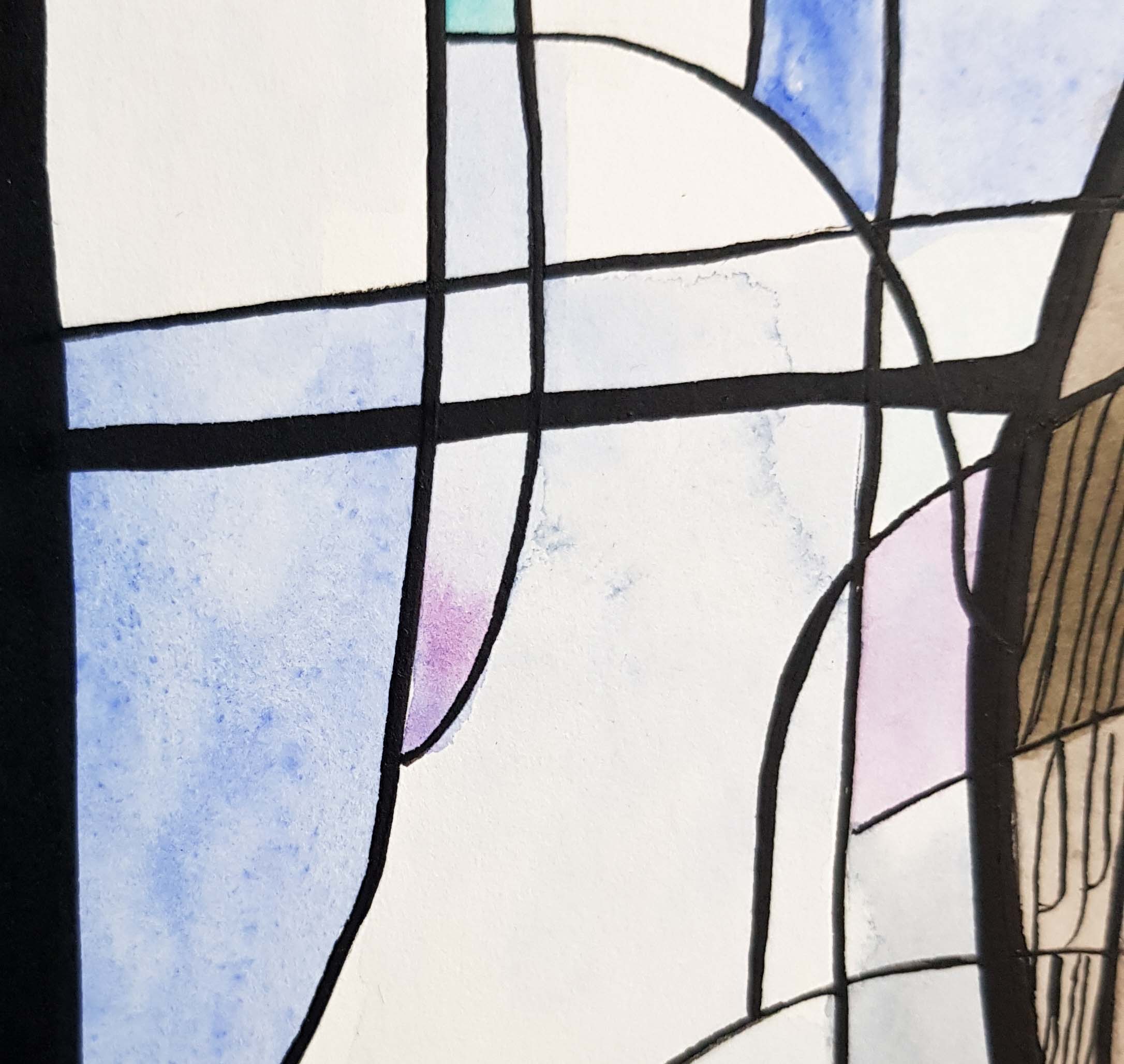 Pink Nectar By Nicola Cowie Watercolour Ink