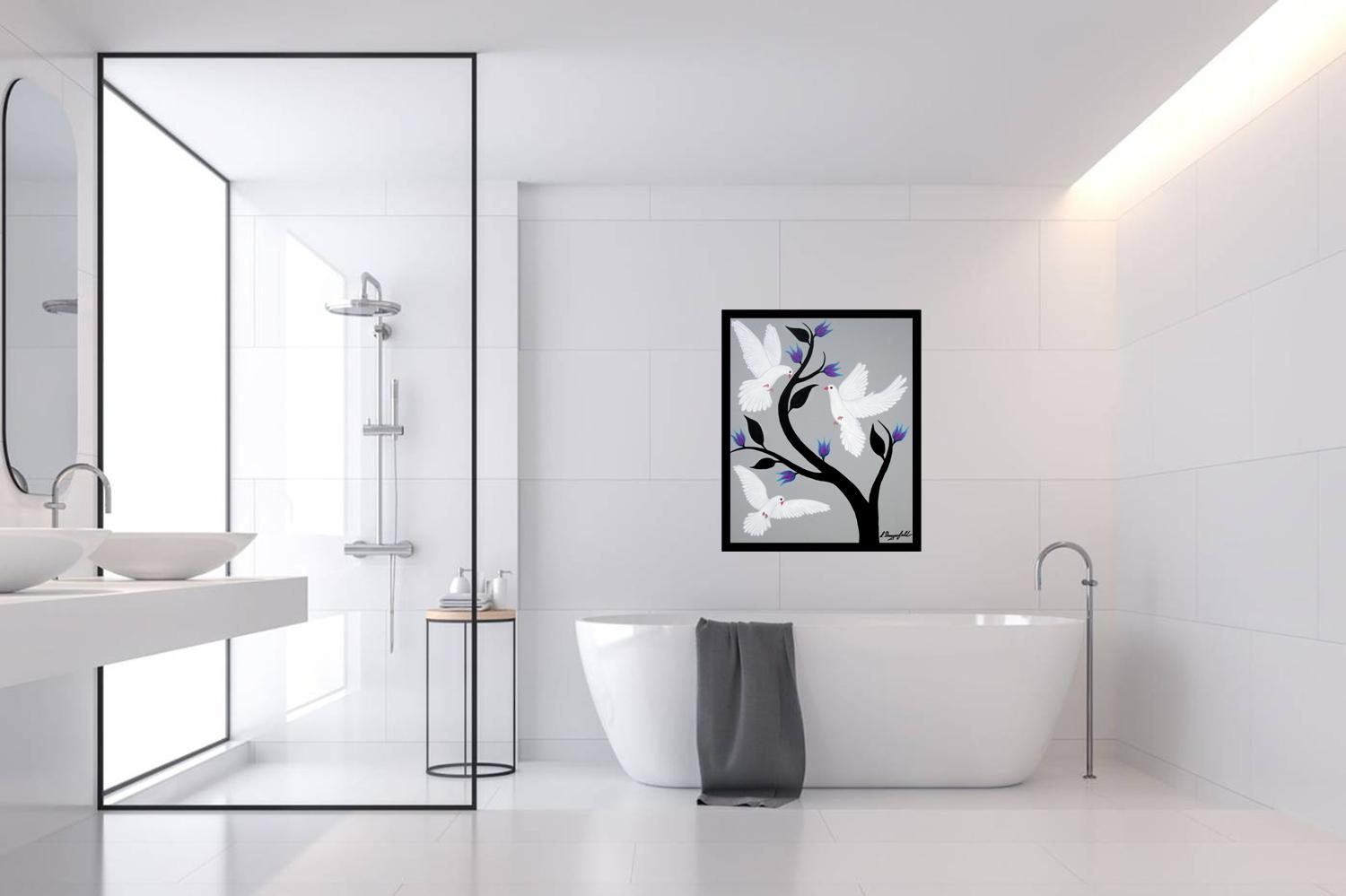 Birds And Blooms(no.15) Doves In Situ 2