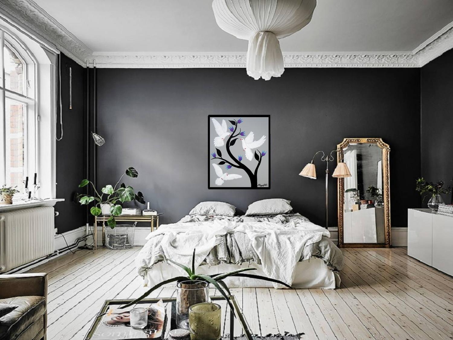 Birds And Blooms(no.15) Doves In Situ 4