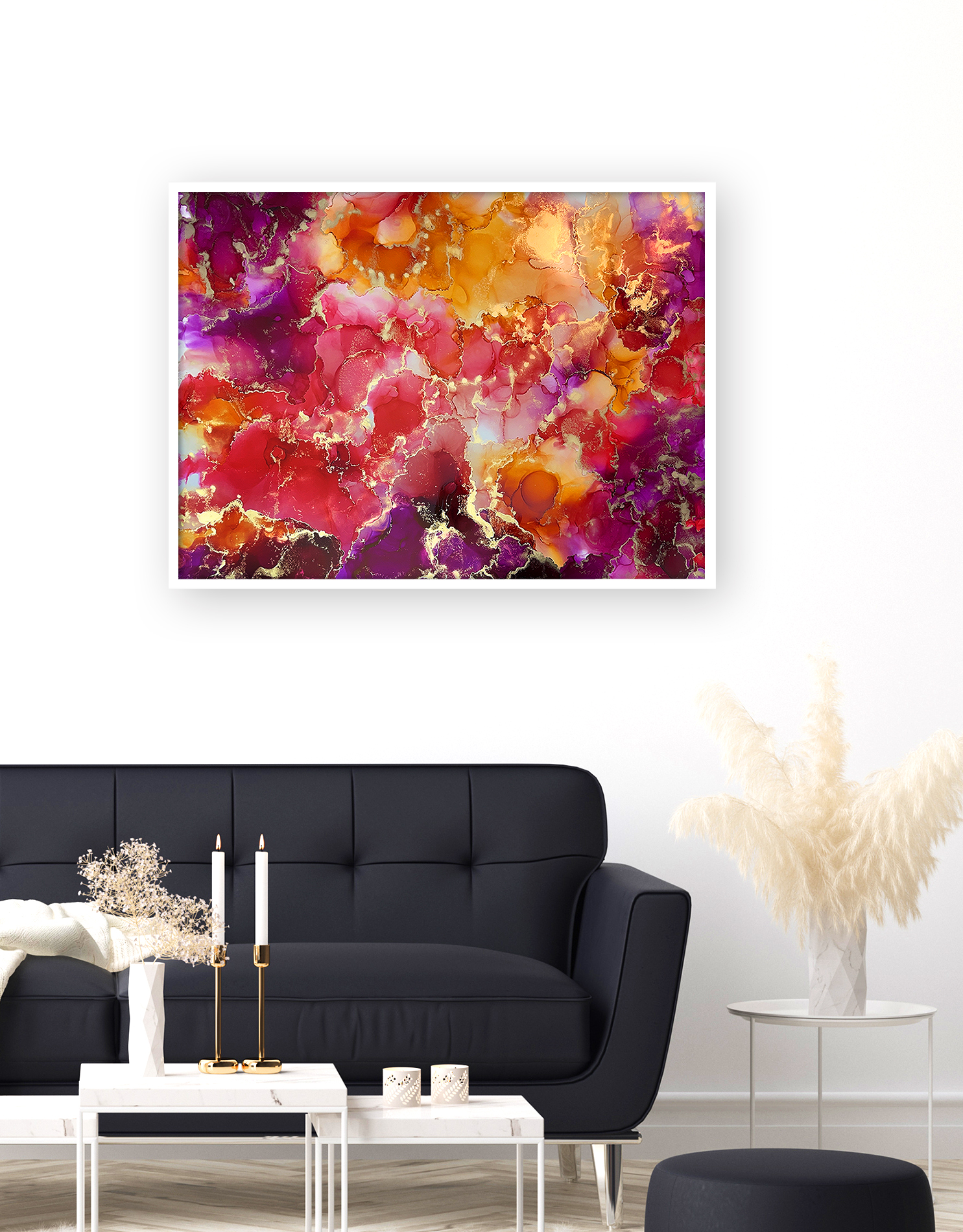 Minimalist Modern Living Room Interior Background, 3d Render