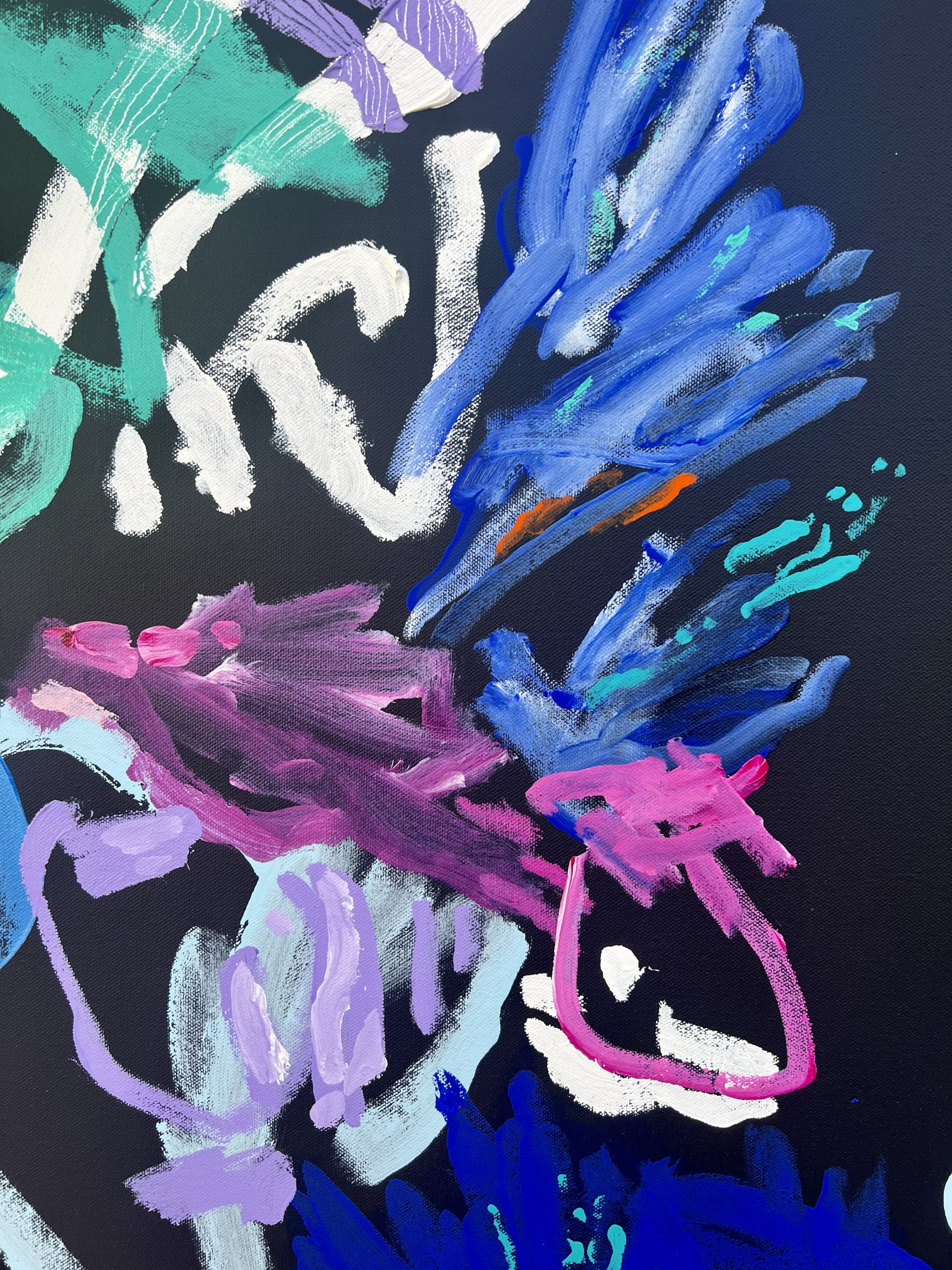 Neon Hideaway Rebecca Koerting Modern Abstract Detail 4