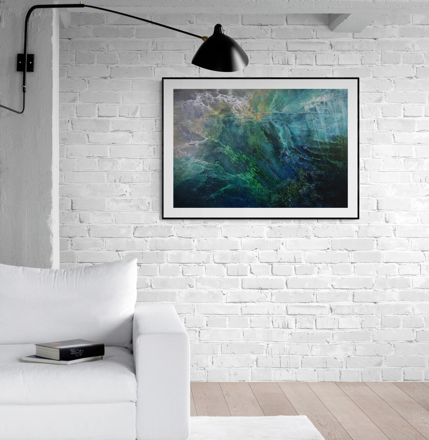 Canvy Blue Depths Byron Industrial Style Living Room With Comfy Sofa (1)