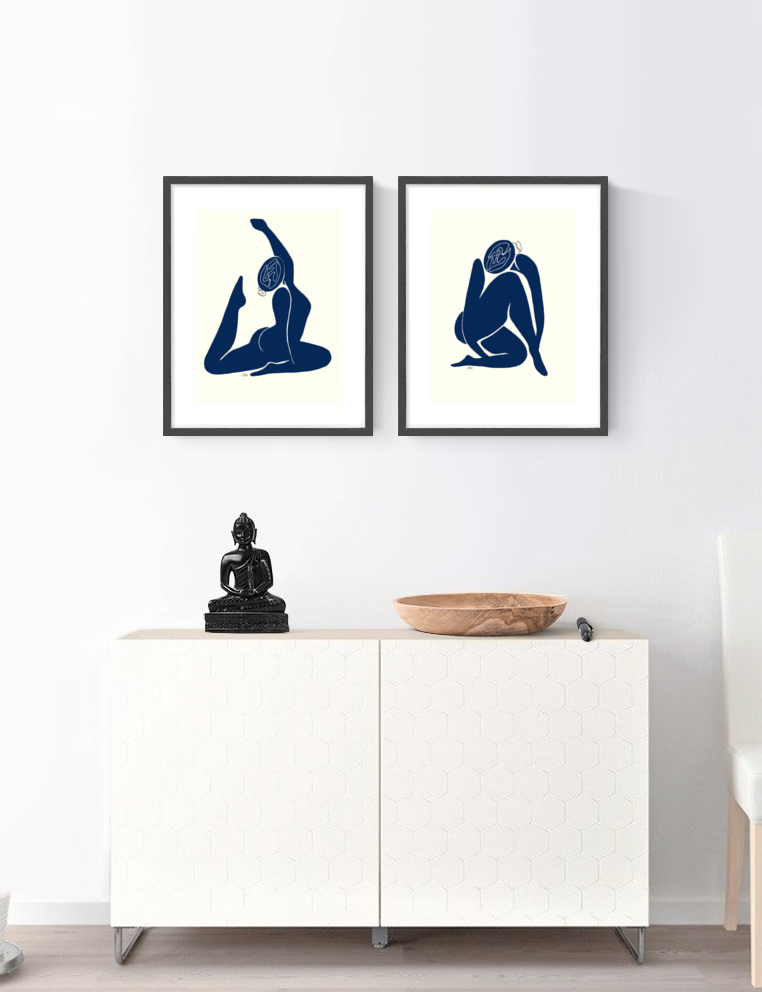 Diptych Mindful Yoga I, Ii