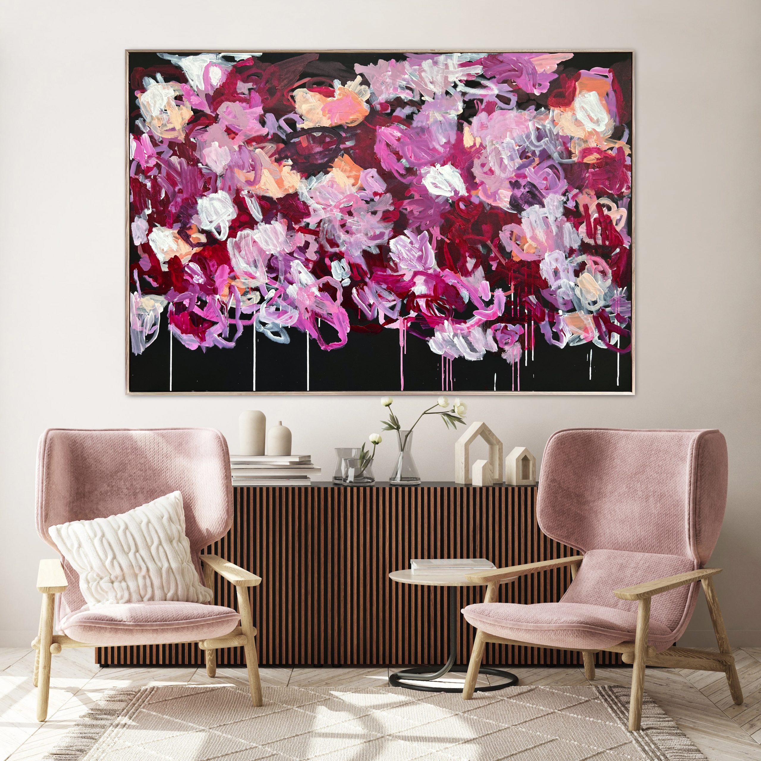 Love Me Anyway Rebecca Koerting Australian Abstract Artist Insitu 4 Sqaure