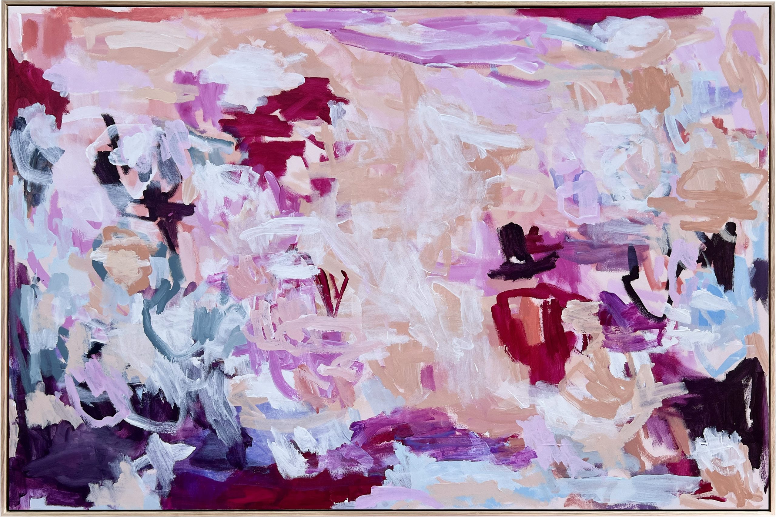 Warm Sand Perfect Summer Rebecca Koerting Australian Abstract Artist Bright Framear