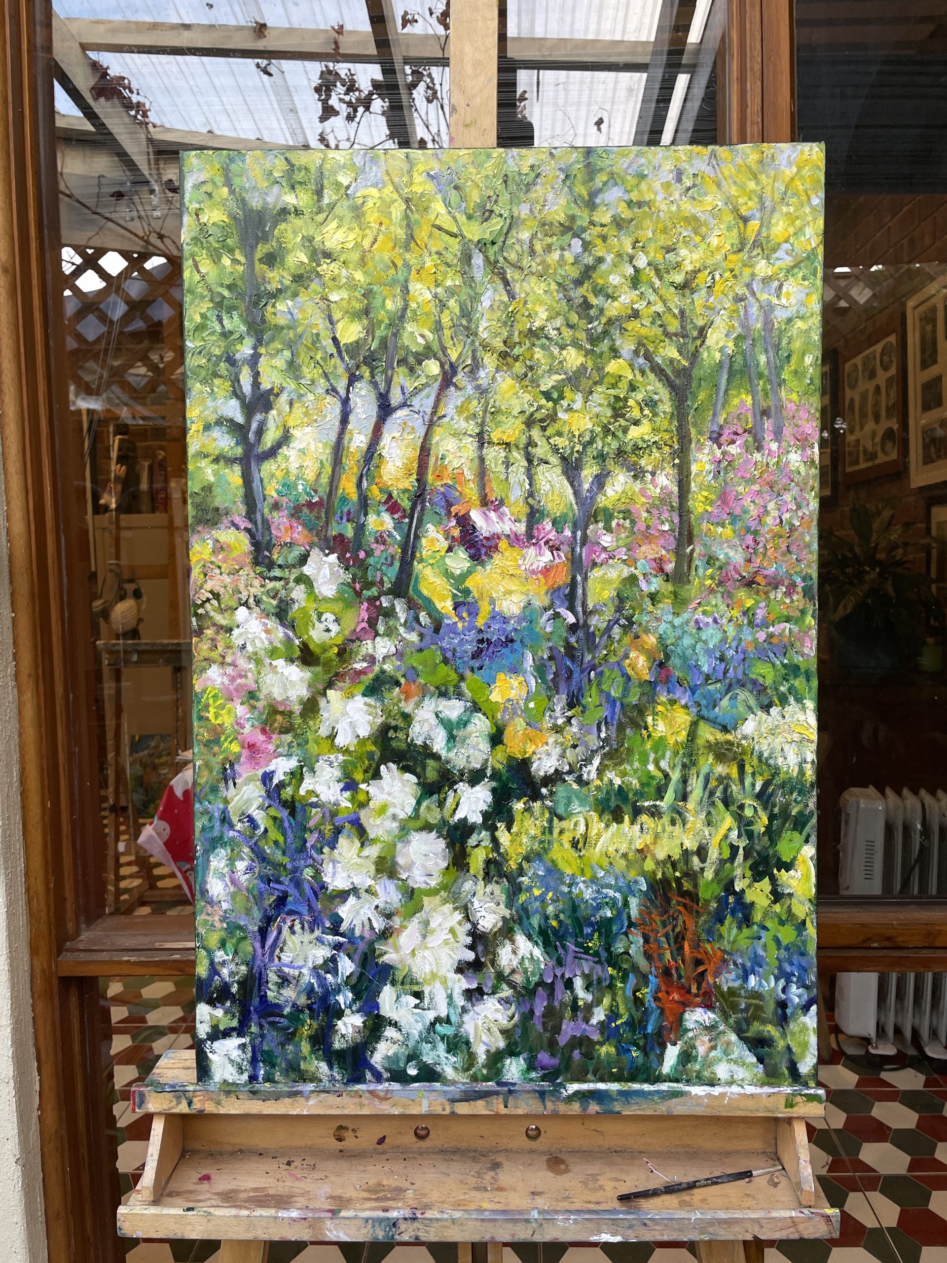 White Rhododendrons Studio View