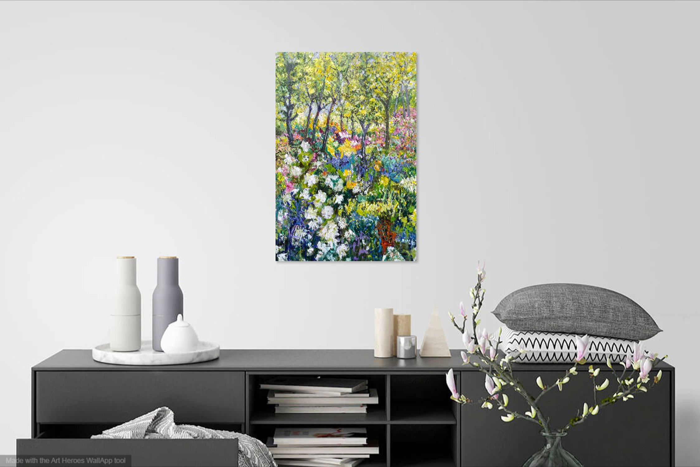 Whtie Rhododendrons Room View