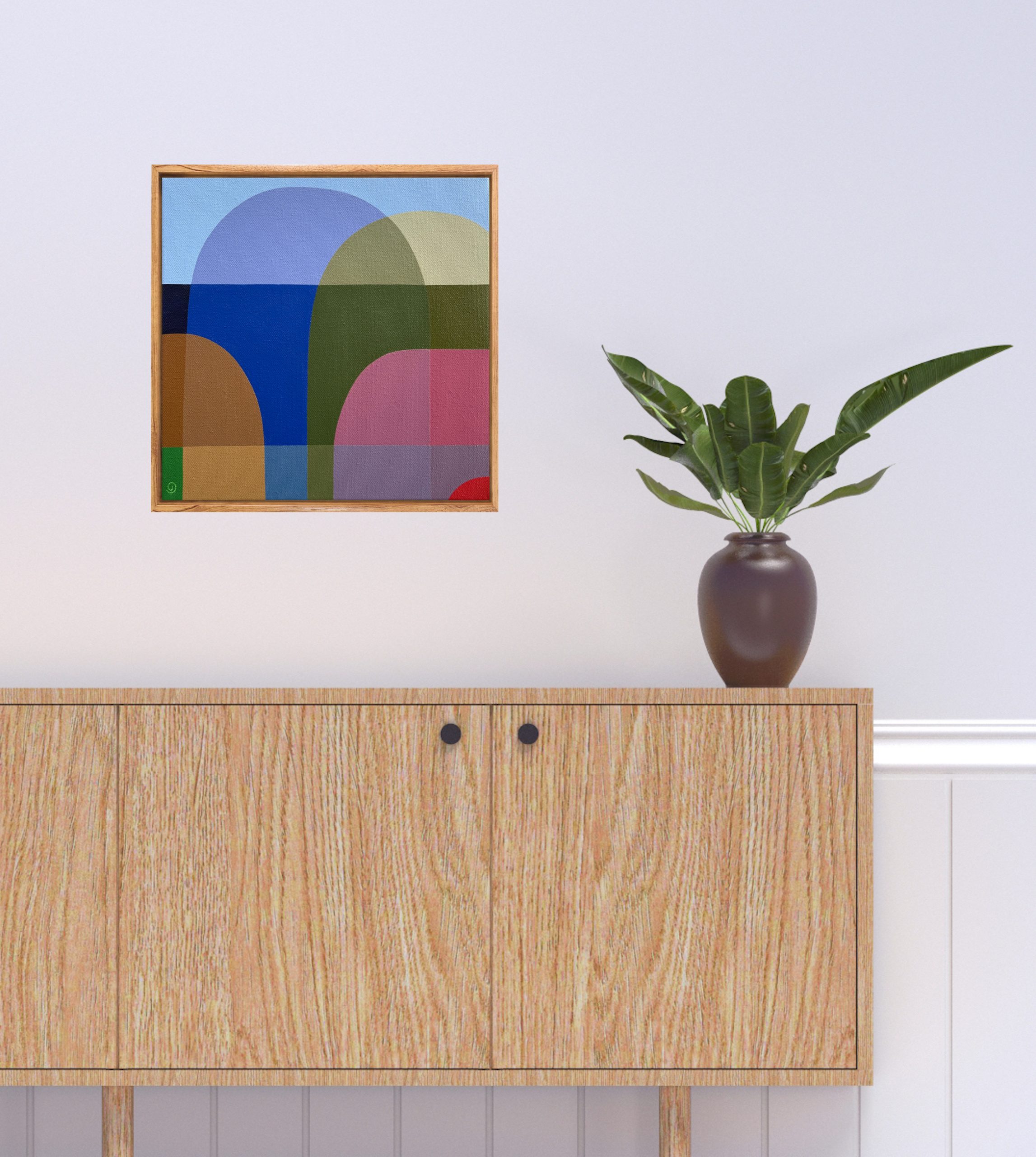 Charlotte De Pace Peninsula Study Insitu Above Side Table Art Lovers Australia