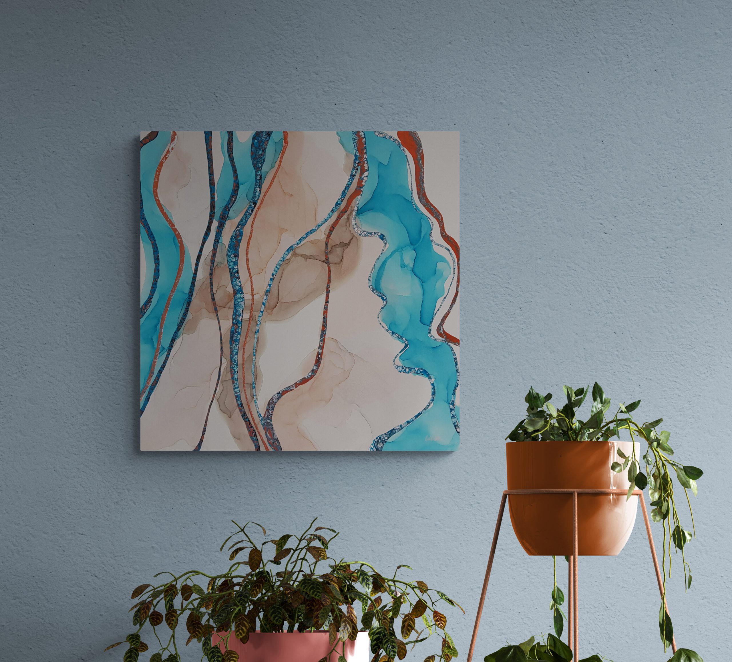 Pot Plants On Metal Stands