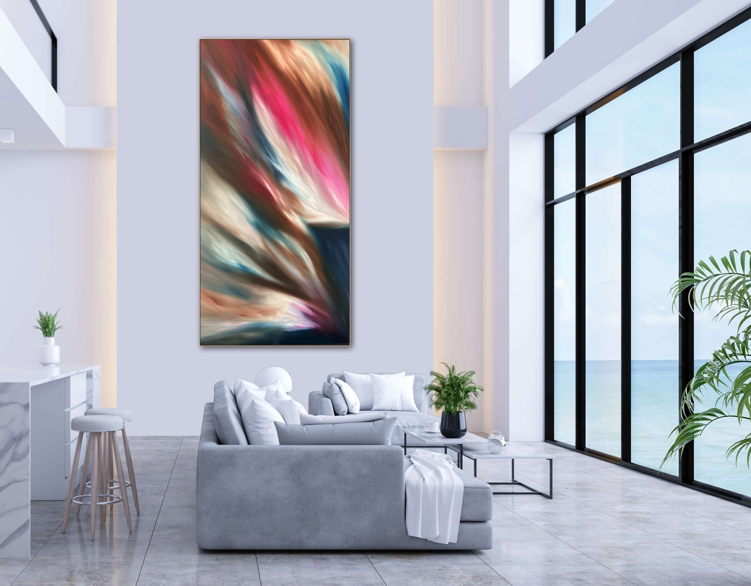 Alanah Jarvis Vertical Abstract Art Ocean View