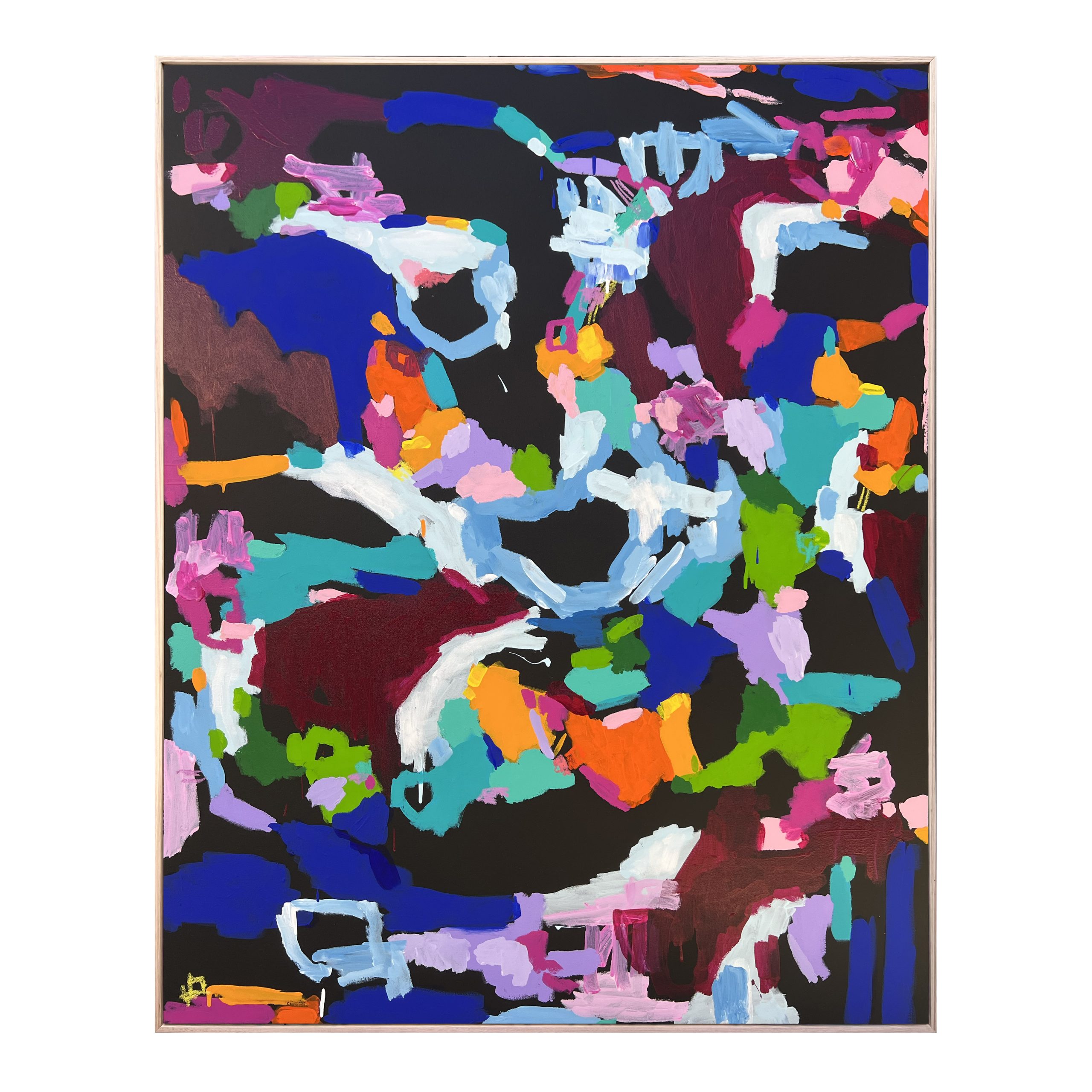 Children Dreaming Dreaming Rebecca Koerting Pink Modern Abstract Frame