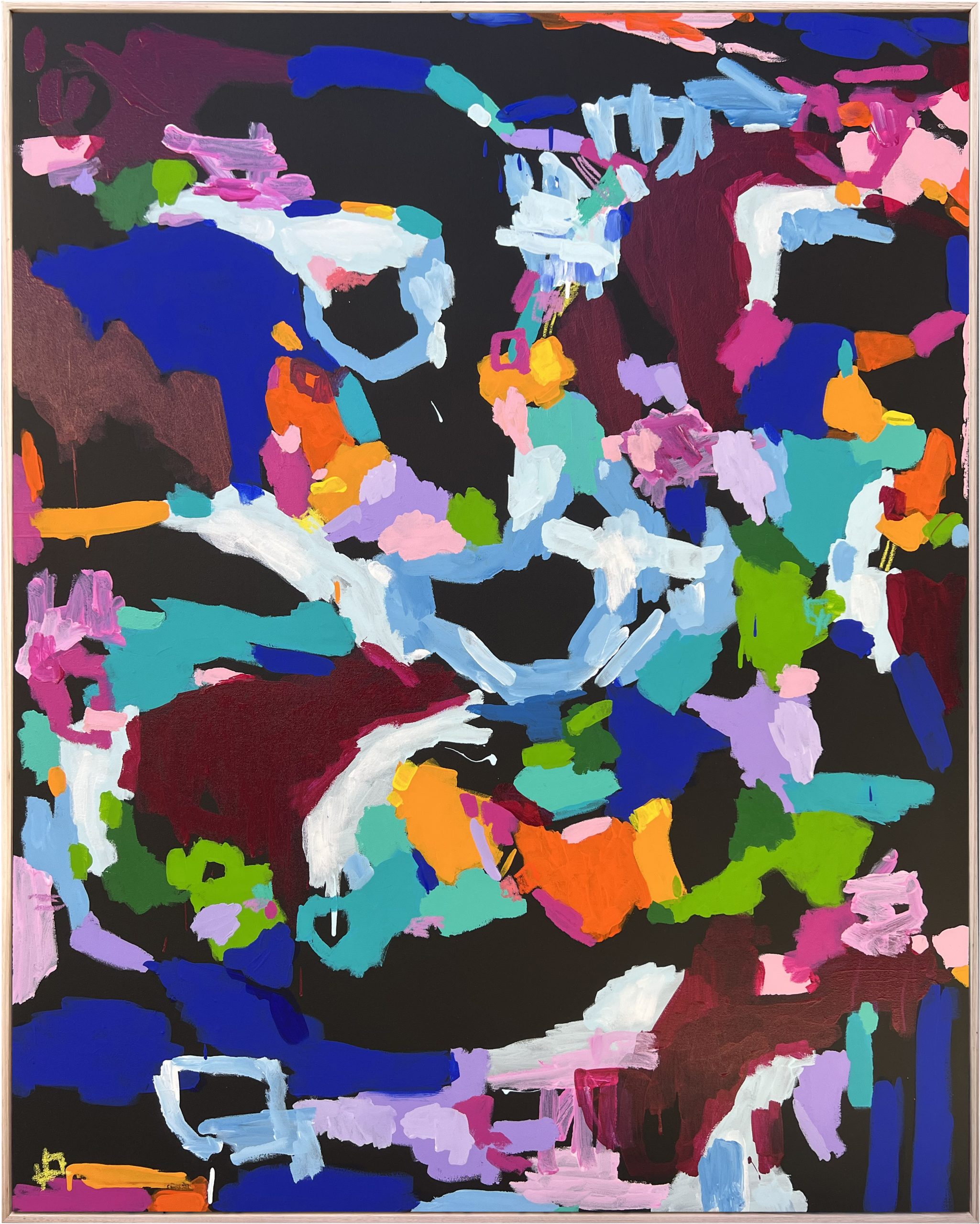 Children Dreaming Dreaming Rebecca Koerting Pink Modern Abstract Framear