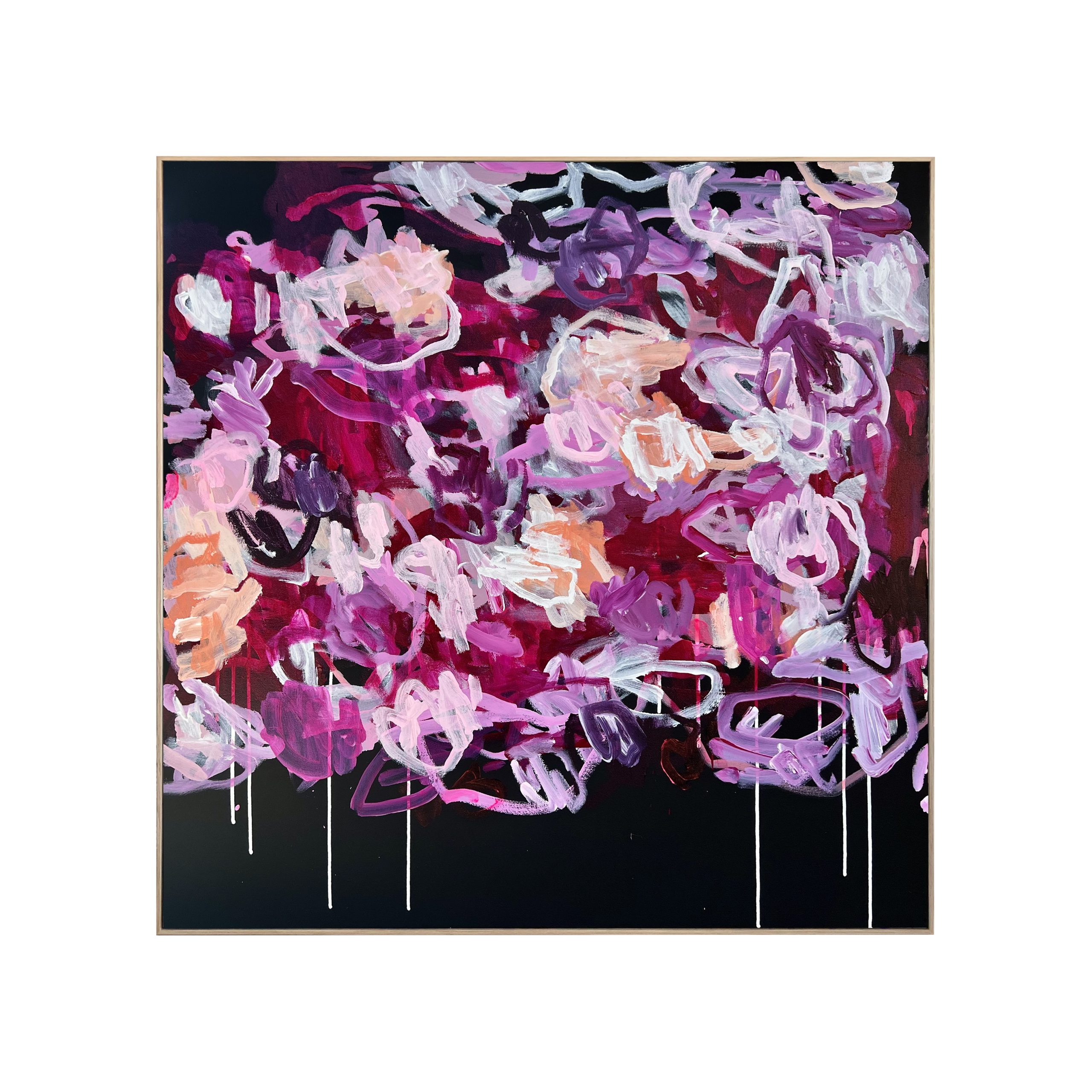 Chance Meeting Rebecca Koerting Pink Modern Abstract Frame