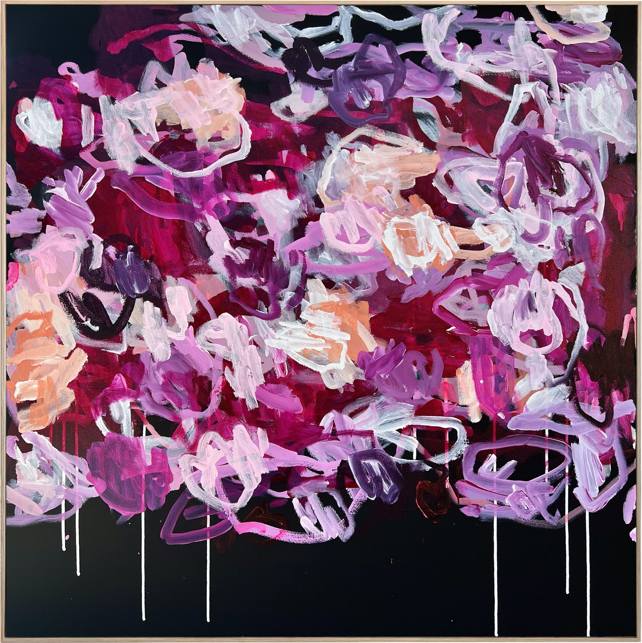 Chance Meeting Rebecca Koerting Pink Modern Abstract Framear