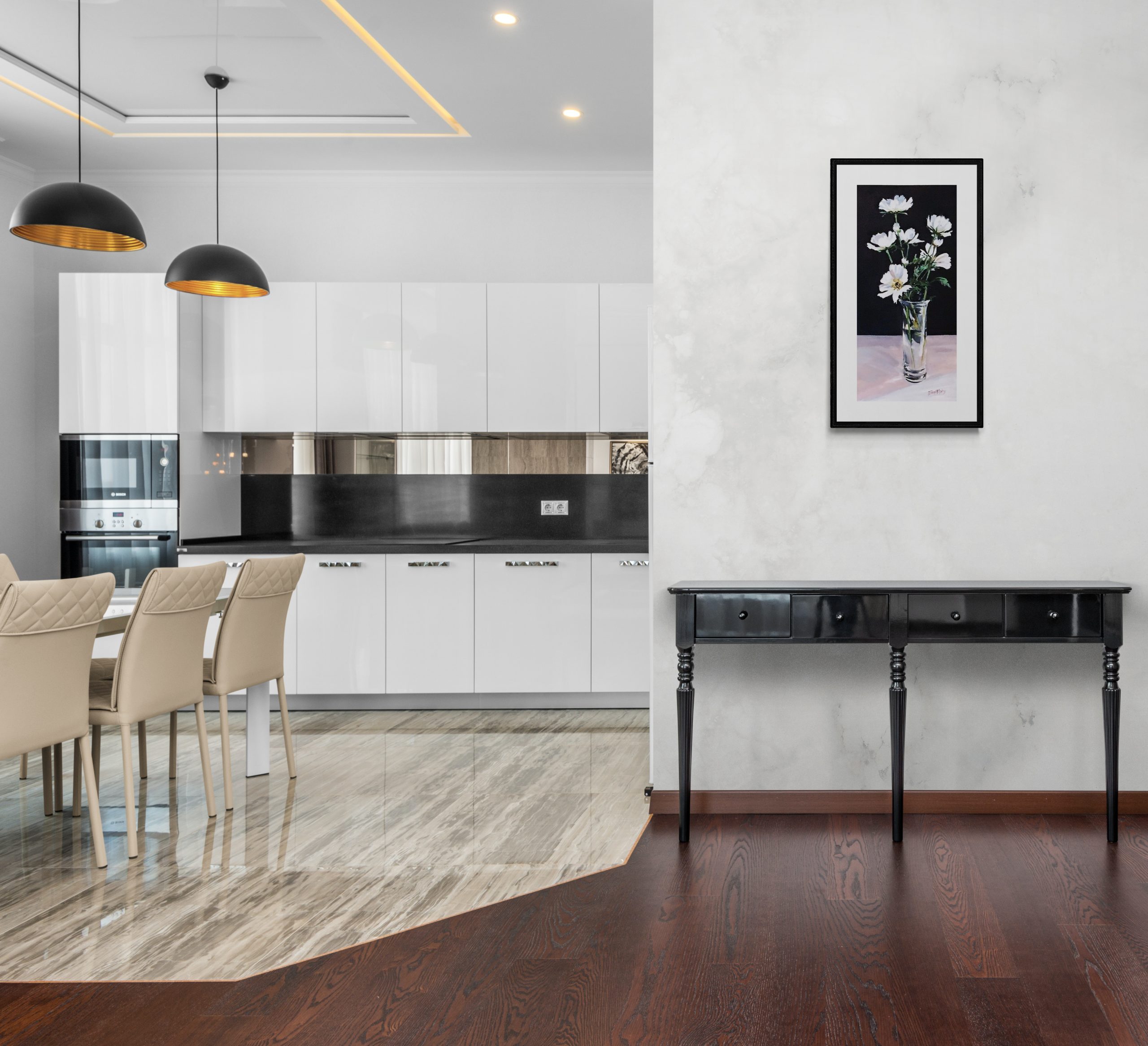 Vintage Cabinet Next To Kitchen