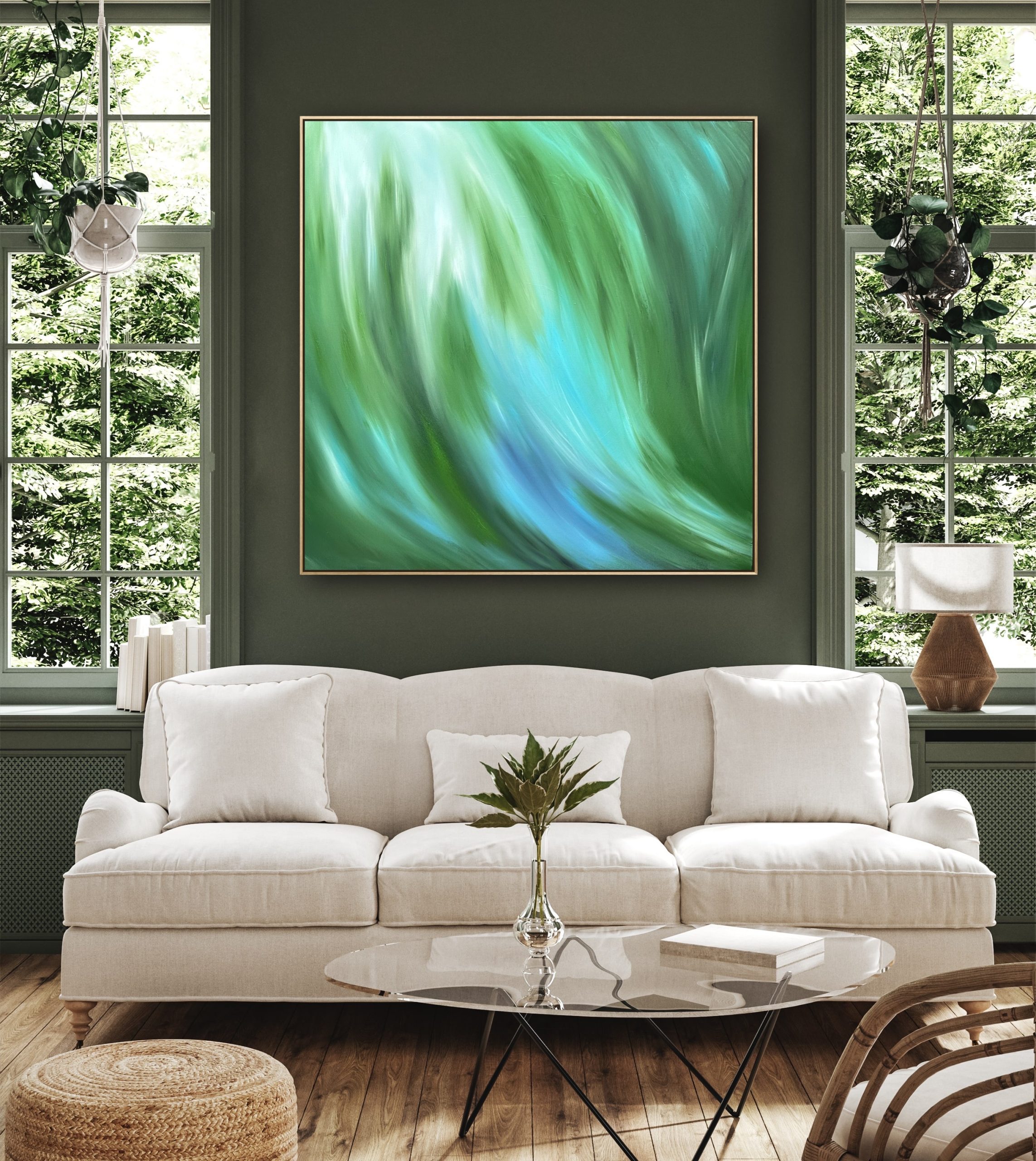 Tropical Opulence Blue And Green Art Alanah Jarvis