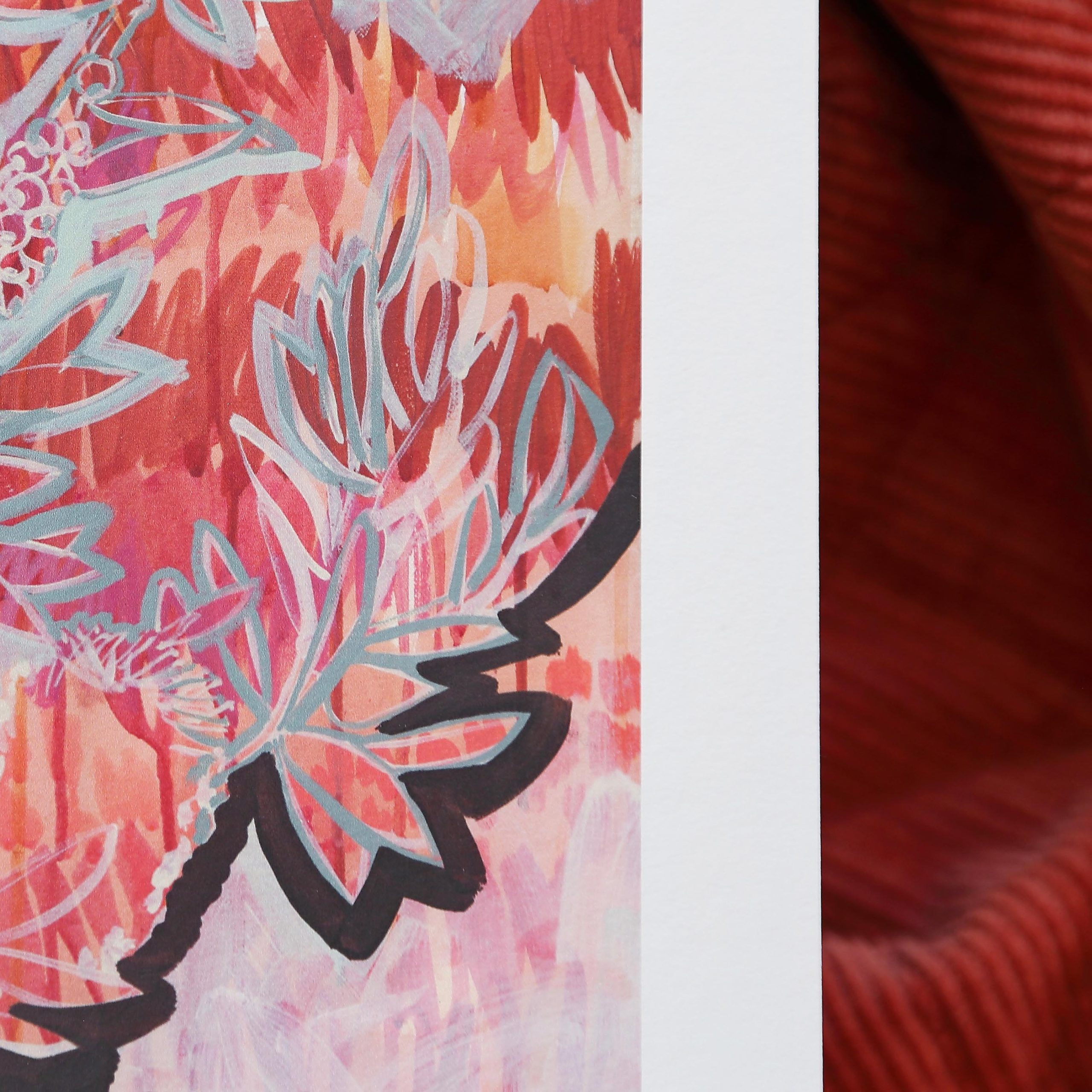 47 Virid Form I Smith And Brooks Art Australian Botanical Artist Abtract Floral Flower Art Ready To Hang Art Art For Your Walls Canvas Prints Fine Art Prints Detail