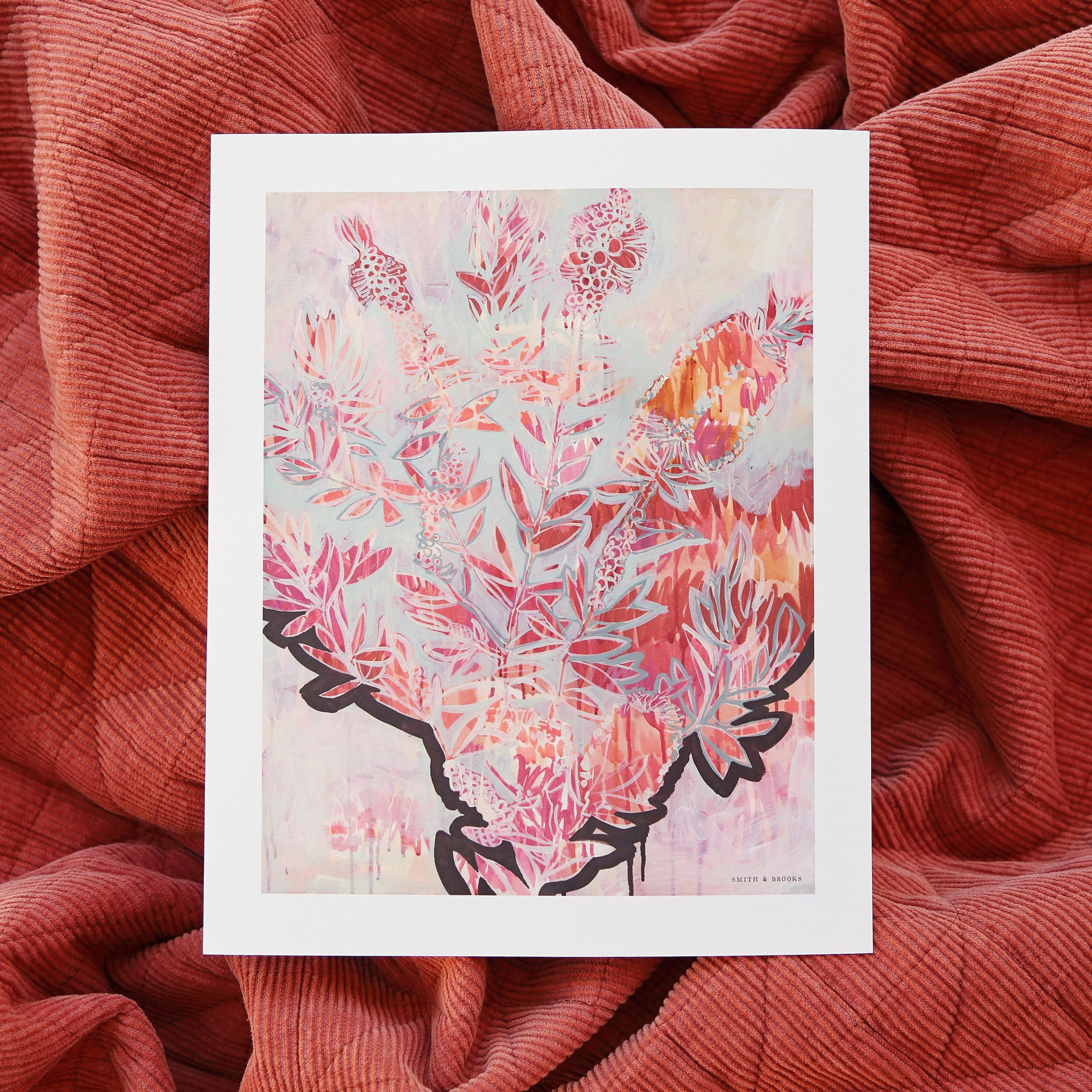 49 Virid Form I Smith And Brooks Art Australian Botanical Artist Abtract Floral Flower Art Ready To Hang Art Art For Your Walls Canvas Prints Fine Art Prints Detail