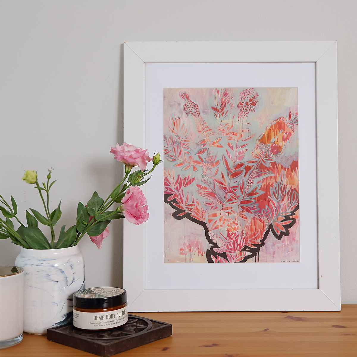 Lr 55 Virid Form I Smith And Brooks Art Australian Botanical Artist Abtract Floral Flower Art Ready To Hang Art Art For Your Walls Canvas Prints Fine Art Prints