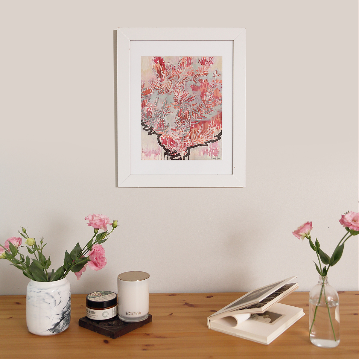 Lr 39 Virid Form Ii Smith And Brooks Art Australian Botanical Artist Abtract Floral Flower Art Ready To Hang Art Art For Your Walls Canvas Prints Fine Art Prints