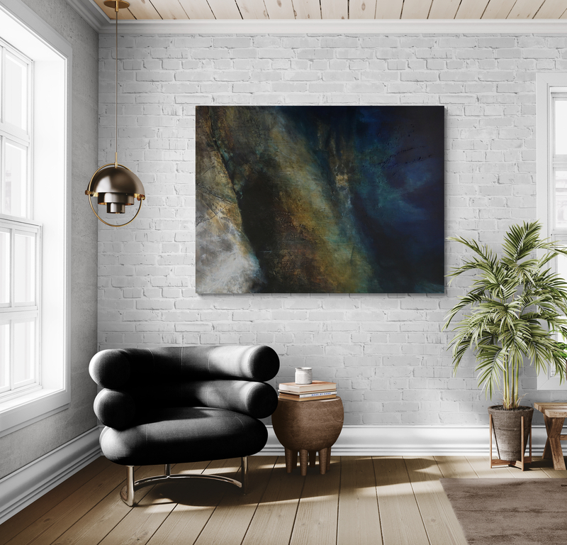 Canvy Hidden Gem Landscape Living Room With Fancy Chair And Plants