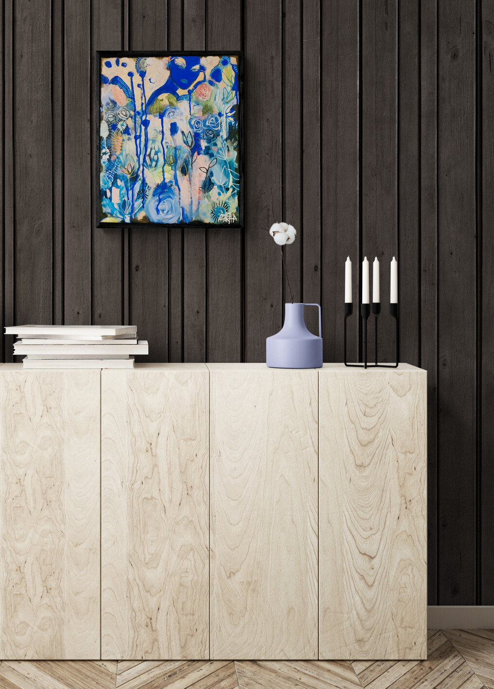 Carita Farrer Spencer Petite Boheme 45 X 37.5 Cm Acrylic On Canvas Insitu